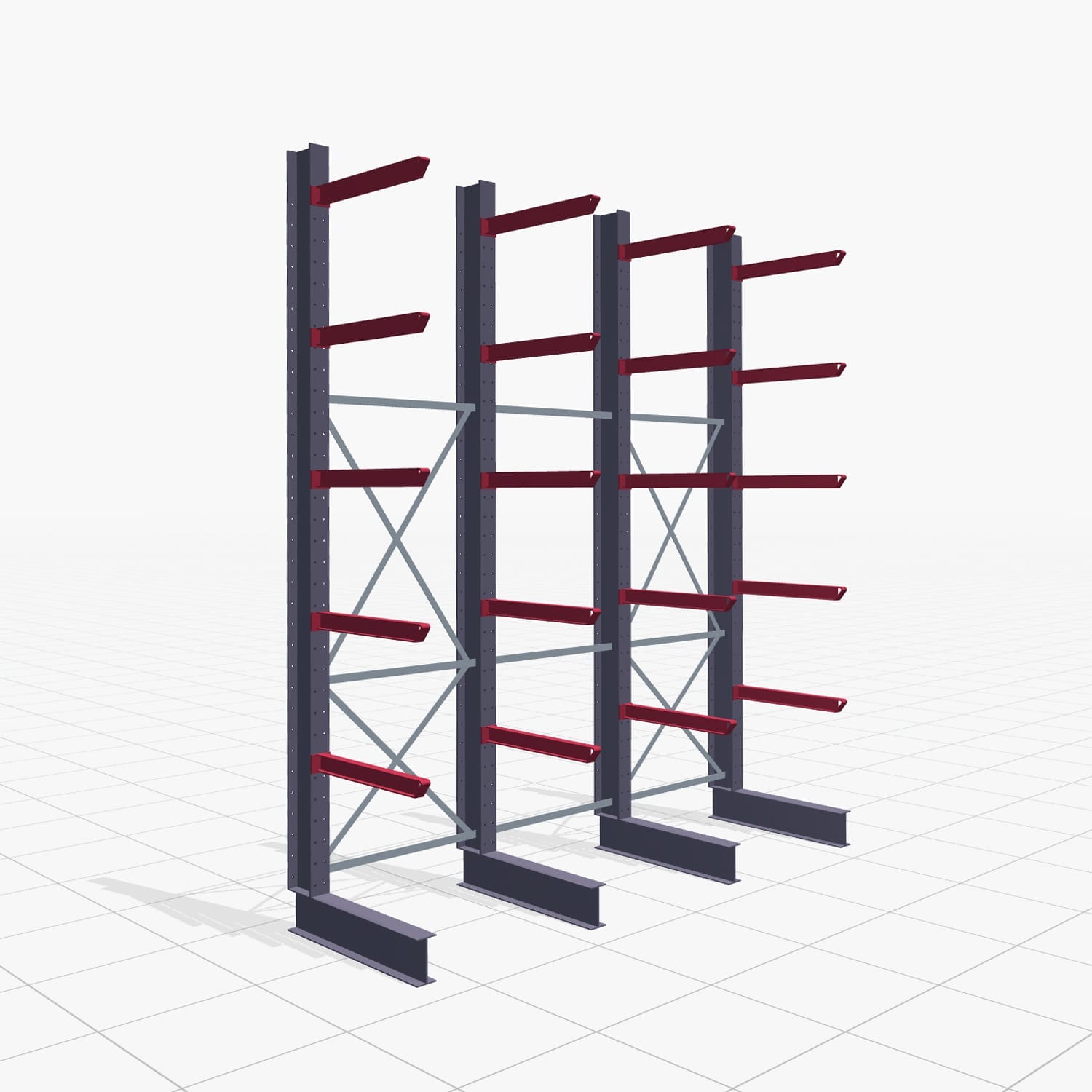 Draagarmstellingen heftruckbediend KSX 2000, H: 3.500 mm, B: 3100 mm, Armlengte: 800 mm, enkelzijdig gebruik