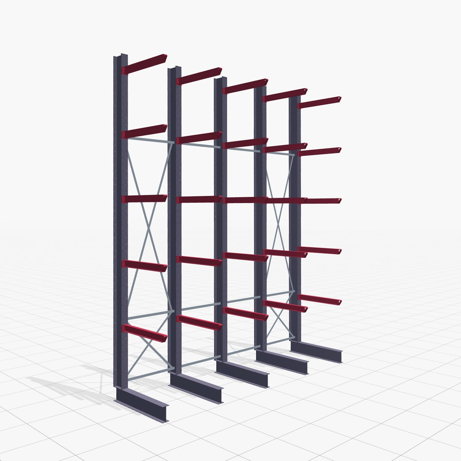 Draagarmstelling heftruckbediend KSX 2000, H: 5.000 mm, B: 4110 mm, Armlengte: 1.000 mm, enkelzijdig gebruik