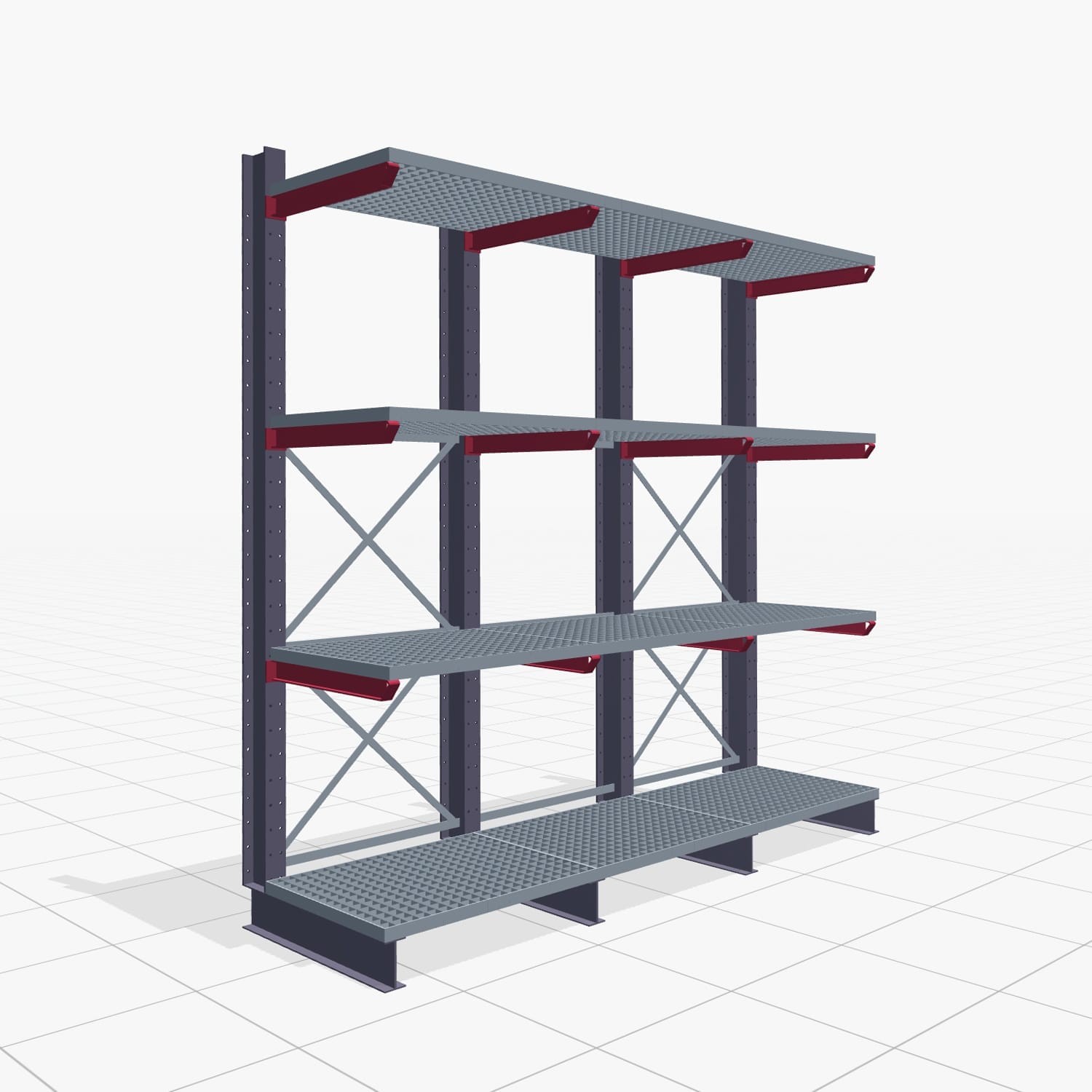 Draagarmstelling heftruckbediend KSX 2000, H: 3.000 mm, B: 3091 mm, Armlengte: 800 mm, eenzijdig gebruik