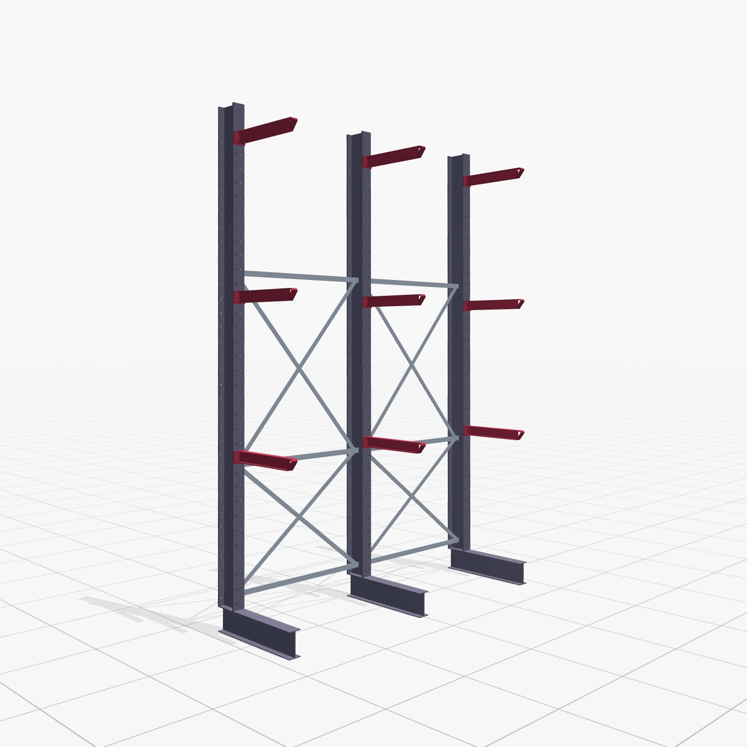 Draagarmstellingen heftruckbediend KSX 2000, H: 3.500 mm, B: 2500 mm, Armlengte: 600 mm, enkelzijdig gebruik