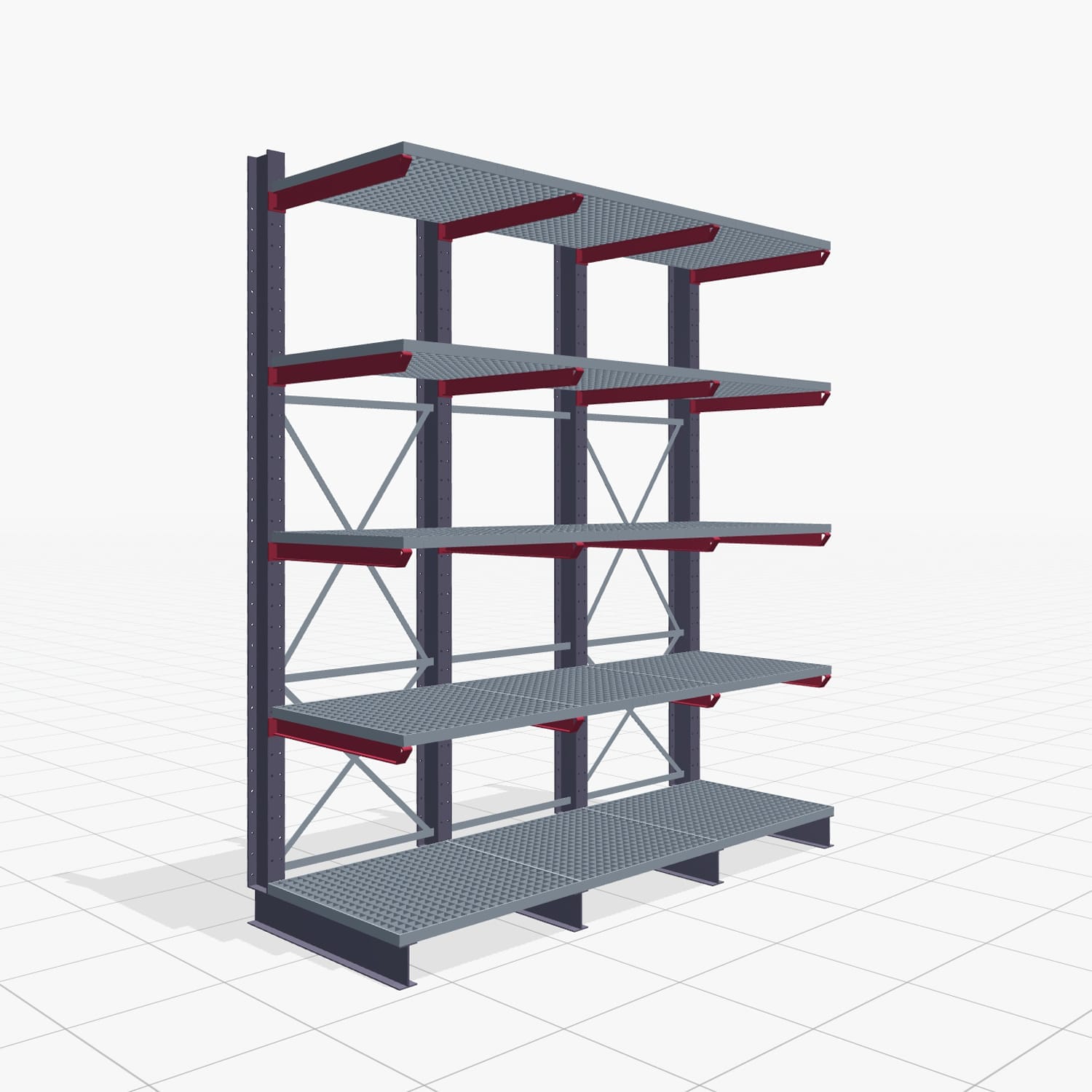 Draagarmstellingen heftruckbediend KSX 2000, H: 3.500 mm, B: 3100 mm, armlengte: 1.000 mm, enkelzijdig gebruik