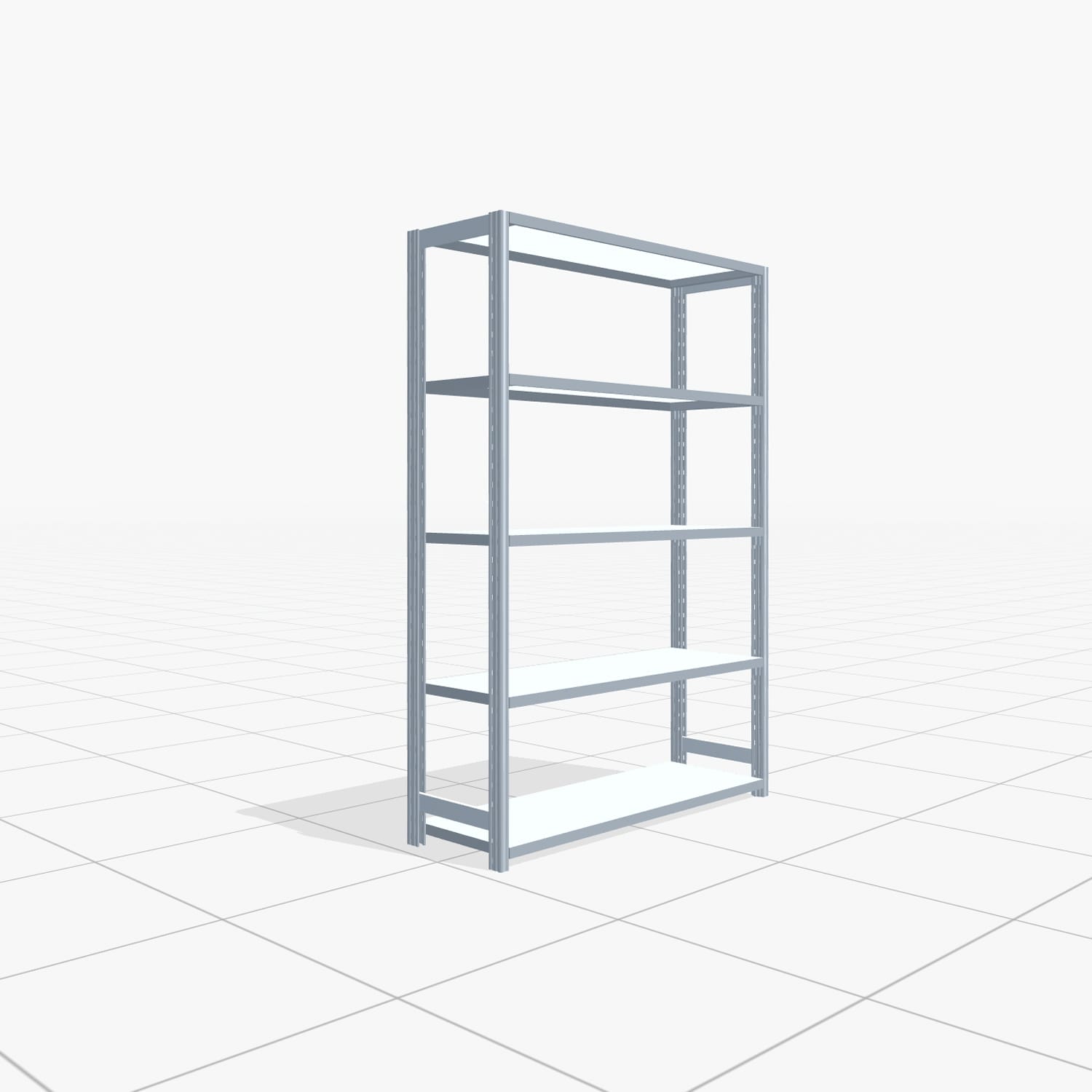 Legbordstelling FBX 4000, H: 1.750 mm, B: 1.229 mm mm, D: 400 mm, niveaus: 5