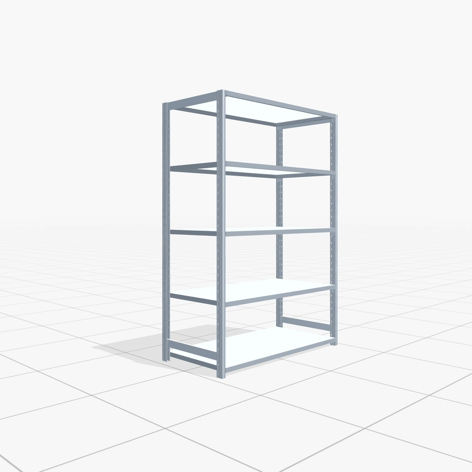 Legbordstelling FBX 4000, H: 1.750 mm, B: 1.229 mm mm, D: 600 mm, niveaus: 5