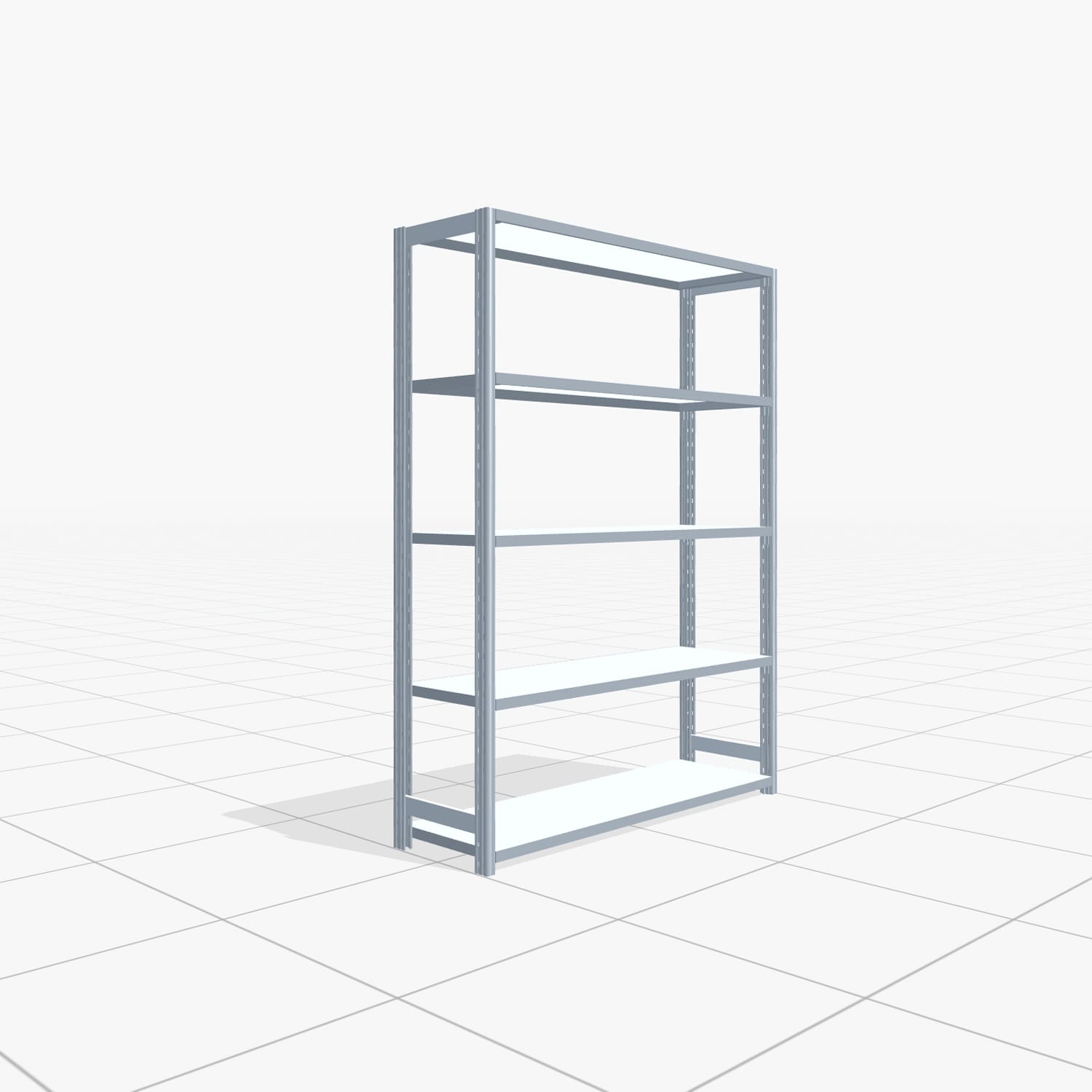 Legbordstelling FBX 4000, H: 1.750 mm, B: 1.329 mm mm, D: 400 mm, Niveaus: 5