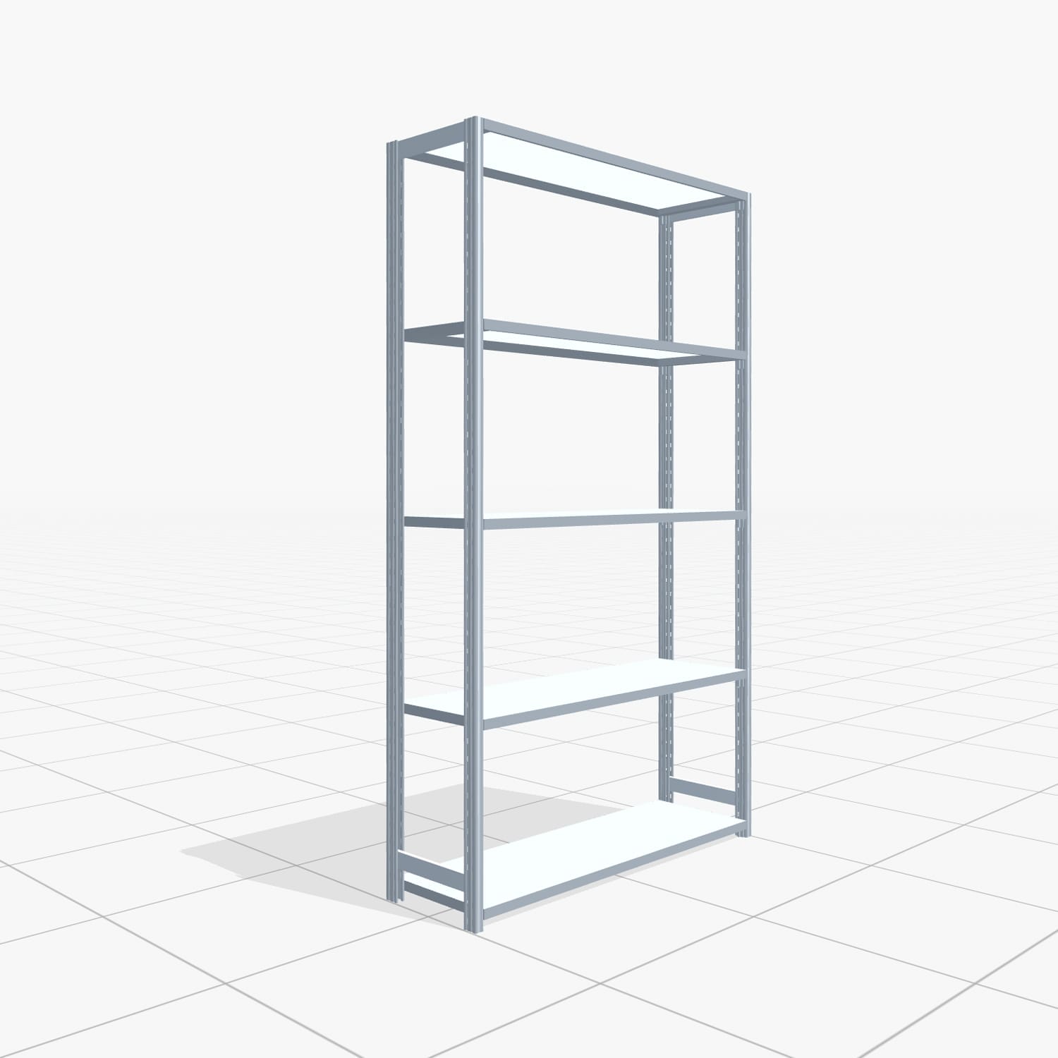Legbordstelling FBX 4000, H: 2.250 mm, B: 1.329 mm mm, D: 400 mm, Niveaus: 5