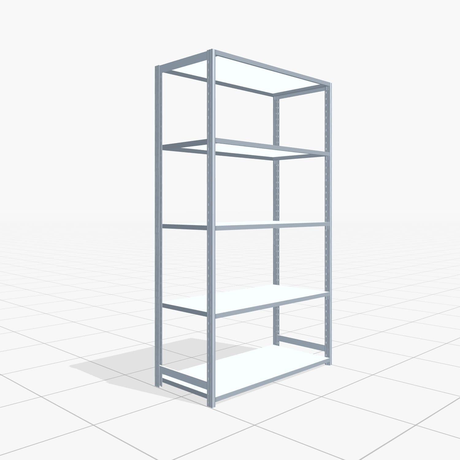 Legbordstelling FBX 4000, H: 2.250 mm, B: 1.329 mm mm, D: 600 mm, Niveaus: 5