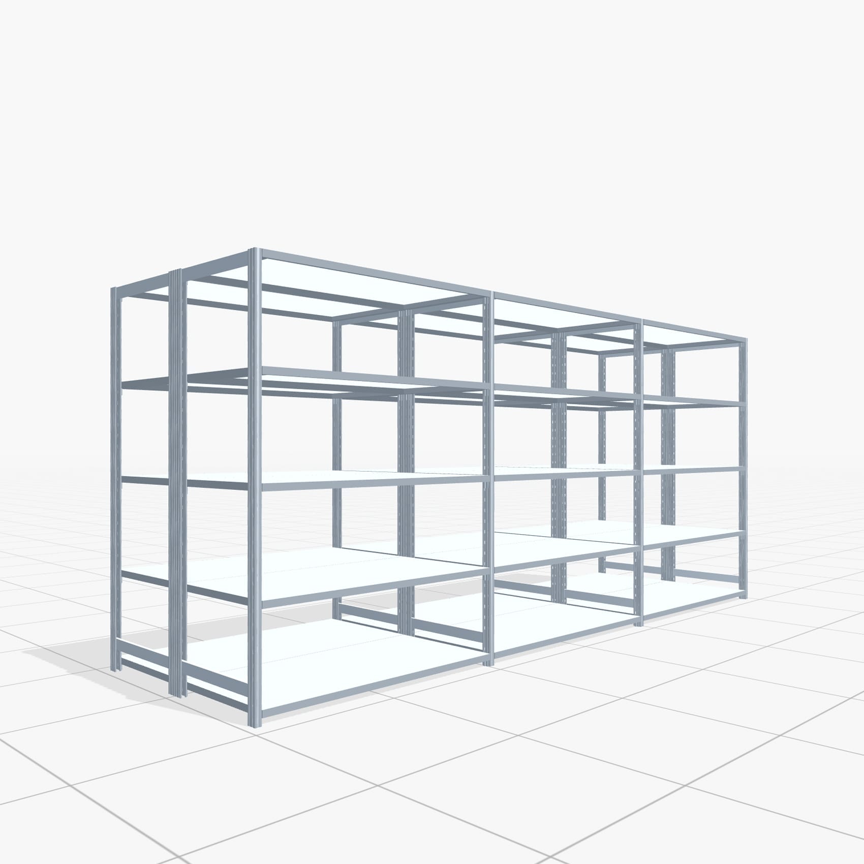 Legbordstelling FBX 4000, H: 1.750 mm, B: 3.923 mm mm, D: 600 mm, Niveaus: 5