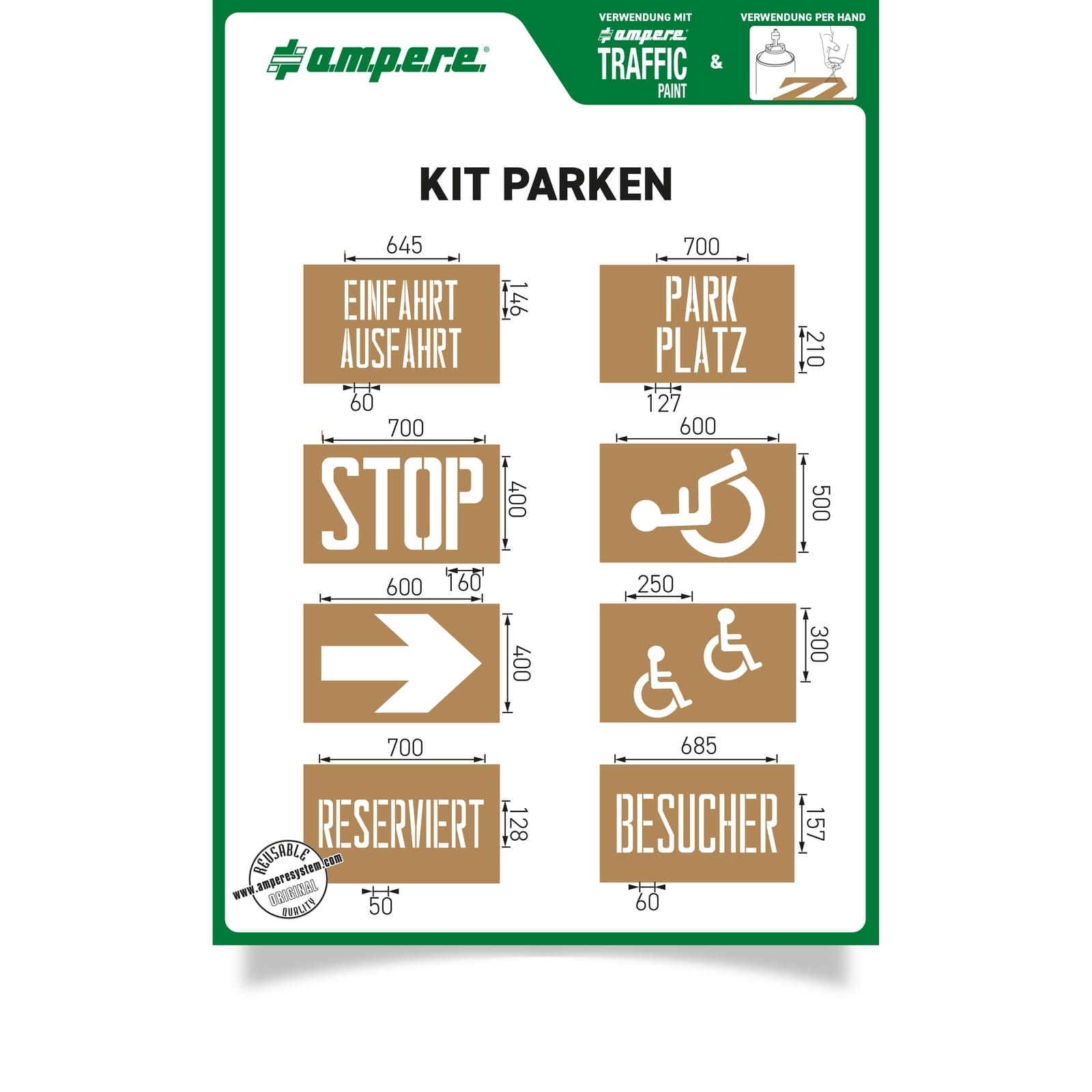 RMX sjablonen KIT parkeren
