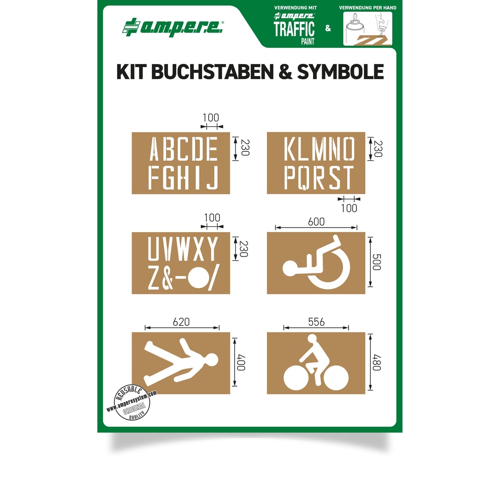 KIT de pochoirs RMX Lettres & Symboles