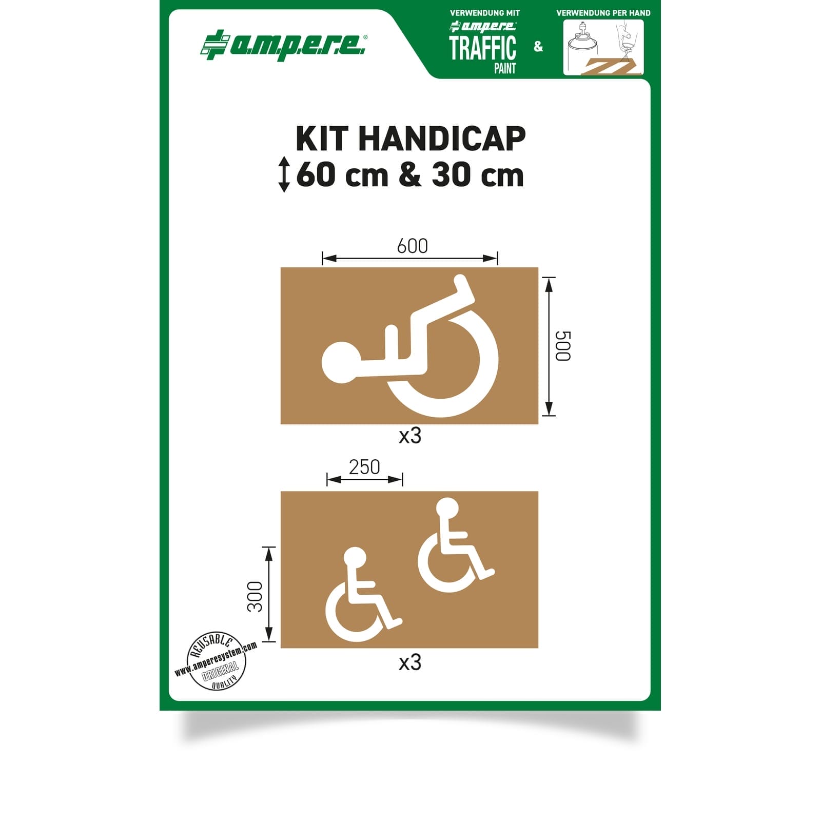 RMX sjablonen KIT Handicap 60 cm & 30 cm
