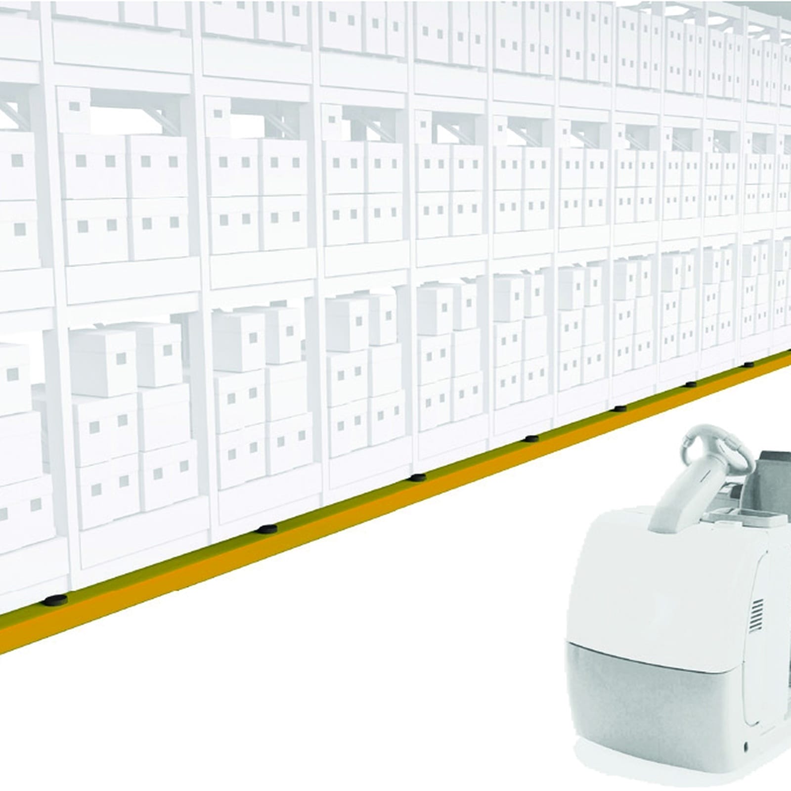 Barrière de sol RMX Mammut Flex, longueur 1,20 m, jaune