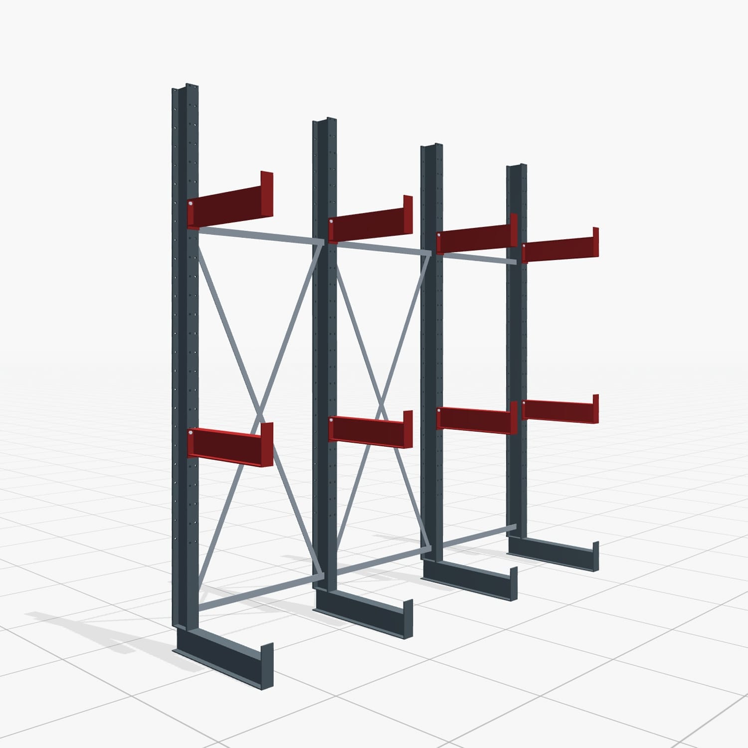 Draagarmstellingen handbediend KHX 3000, H: 3.000 mm, B: 3.067 mm mm, Armlengte: 1.840 kg, eenzijdig gebruik