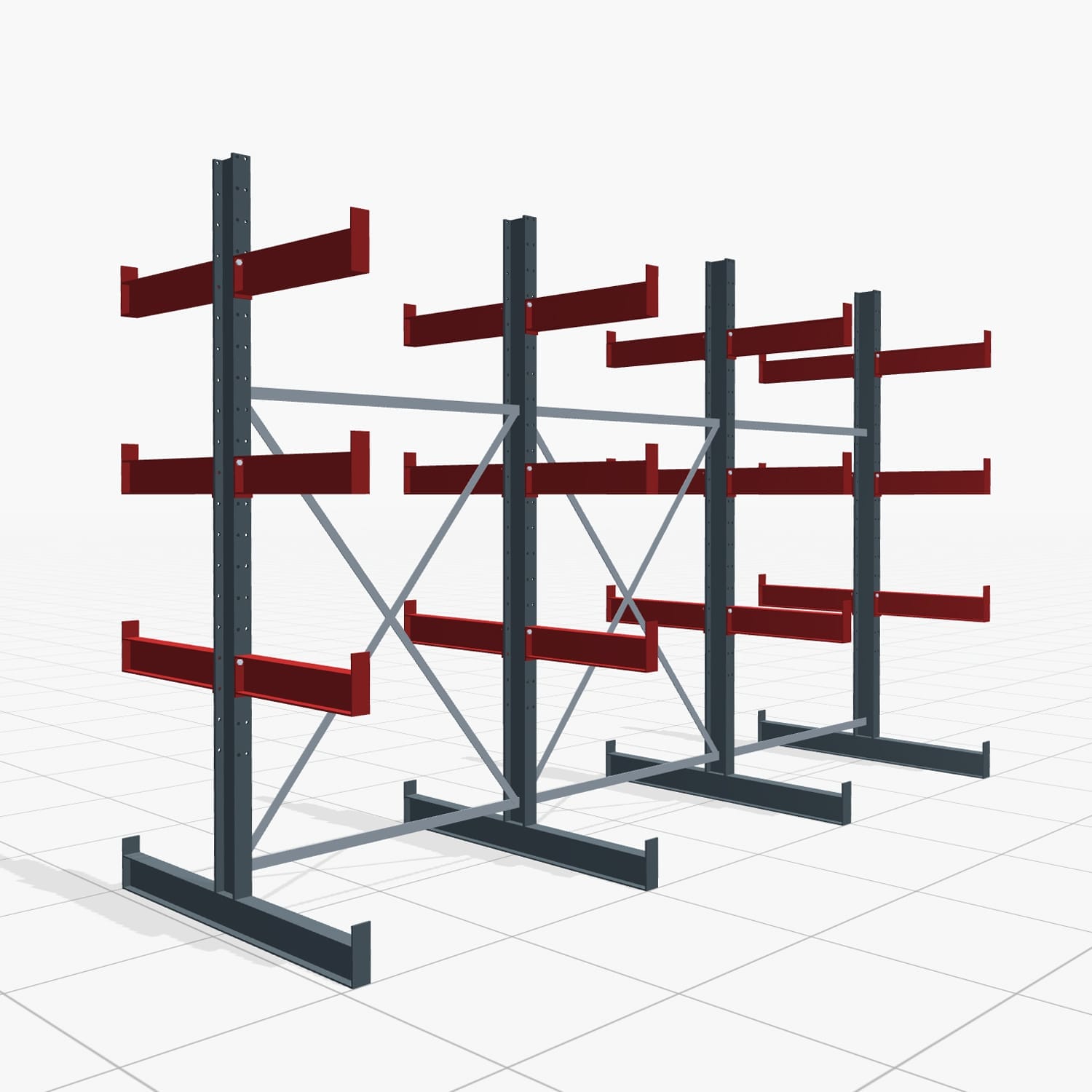 Draagarmstellingen handbediend KHX 3000, H: 2.500 mm, B: 3.931 mm mm, Armlengte: 1.880 kg, tweezijdig gebruik