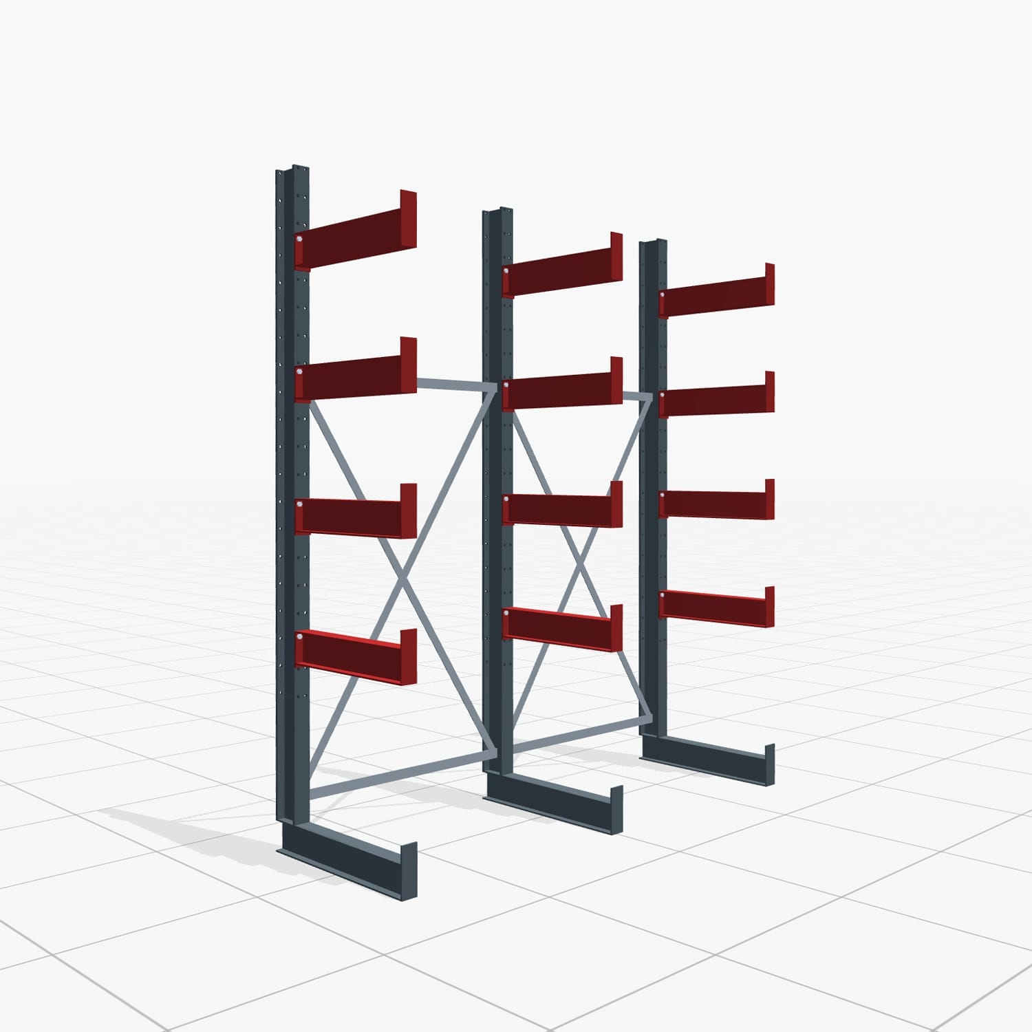 Draagarmstellingen handbediend KHX 3000, H: 2.500 mm, B: 2.066 mm mm, Armlengte: 1.880 kg, enkelzijdig gebruik
