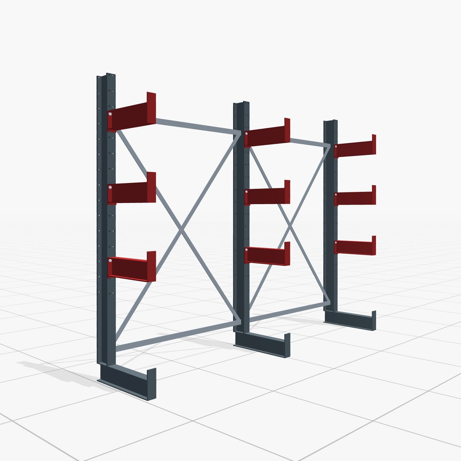 Draagarmstellingen handbediend KHX 3000, H: 2.000 mm, B: 2.636 mm mm, Armlengte: 2.680 kg, eenzijdig gebruik