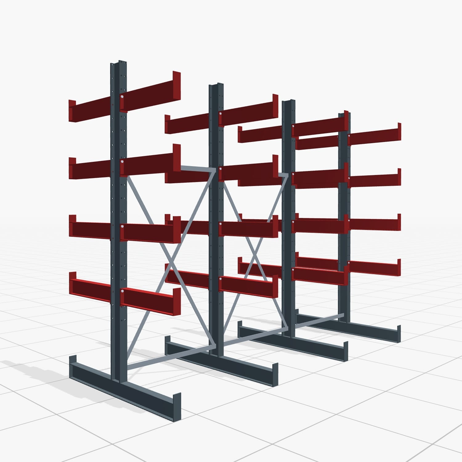 Draagarmstellingen handbediend KHX 3000, H: 2.500 mm, B: 3.067 mm mm, Armlengte: 1.880 kg, dubbelzijdig gebruik