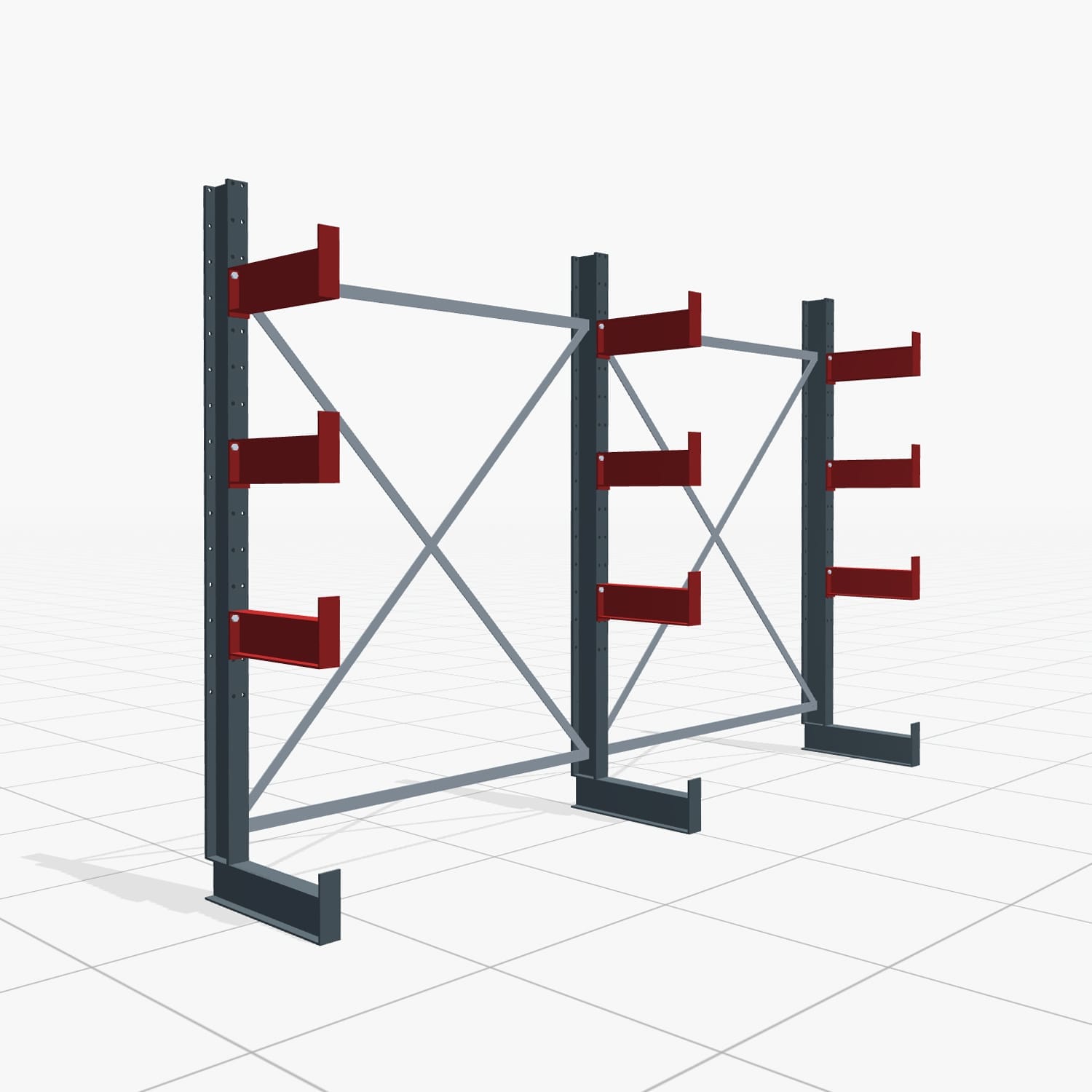 Draagarmstellingen handbediend KHX 3000, H: 2.000 mm, B: 3.075 mm mm, Armlengte: 2.680 kg, enkelzijdig gebruik