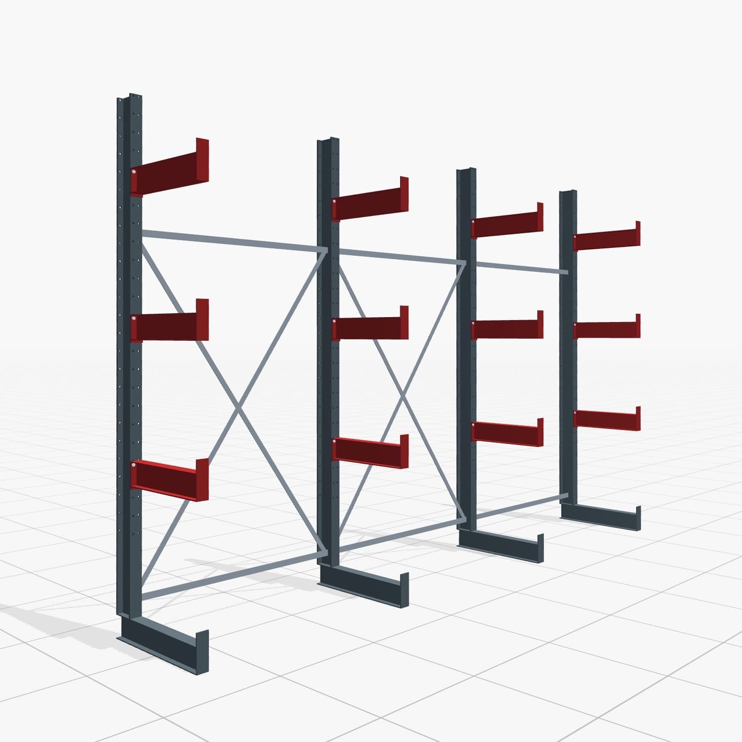 Draagarmstellingen handbediend KHX 3000, H: 3.000 mm, B: 4.576 mm mm, Armlengte: 2.000 kg, enkelzijdig gebruik
