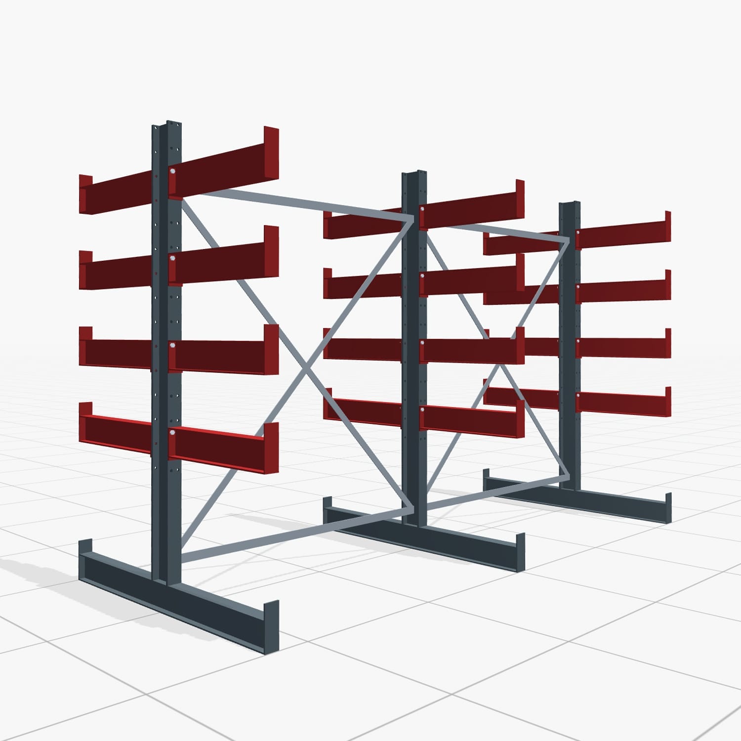 Draagarmstellingen handbediend KHX 3000, H: 2.000 mm, B: 3.075 mm mm, Armlengte: 1.880 kg, dubbelzijdig gebruik