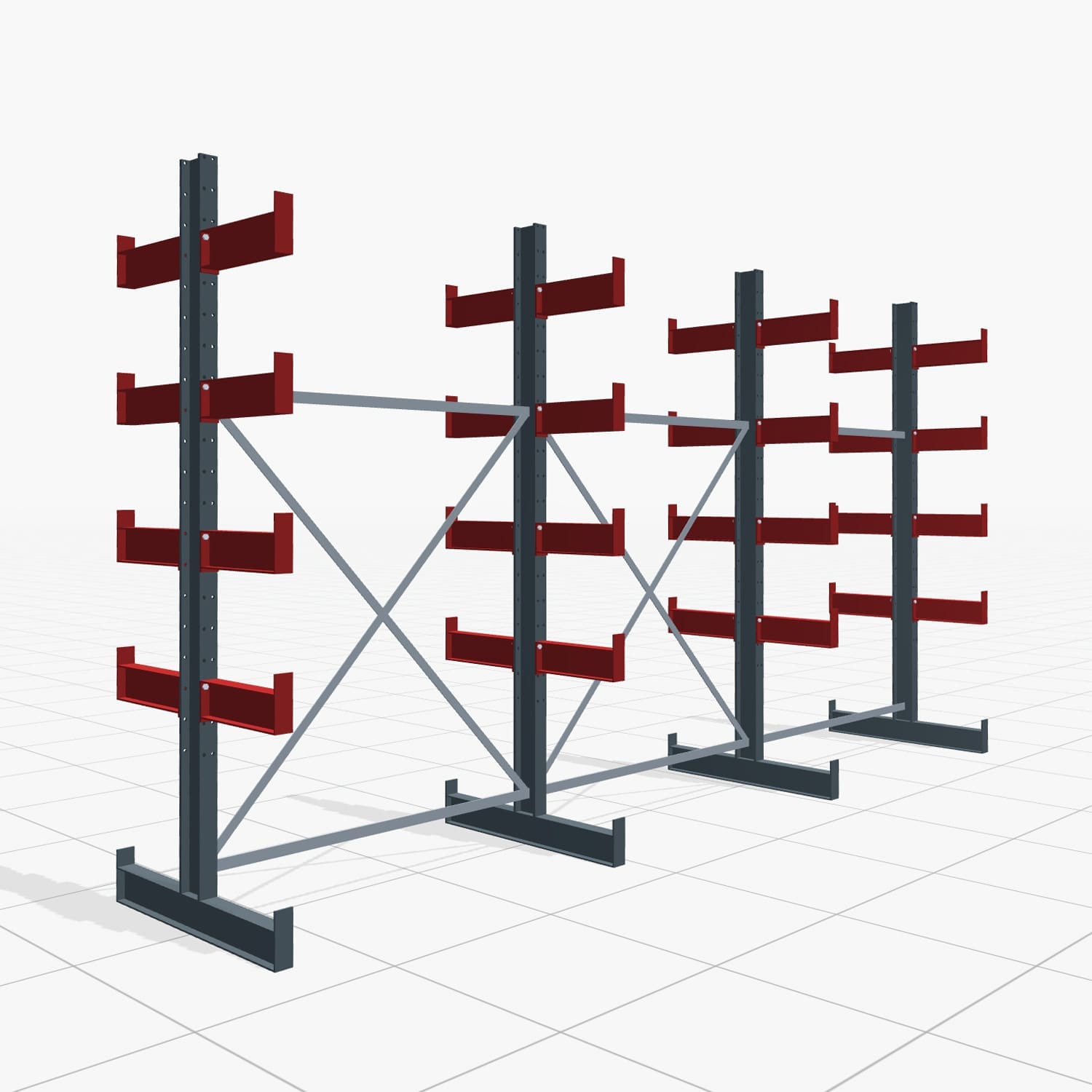 Draagarmstellingen handbediend KHX 3000, H: 2.500 mm, B: 4.576 mm mm, Armlengte: 2.680 kg, tweezijdig gebruik