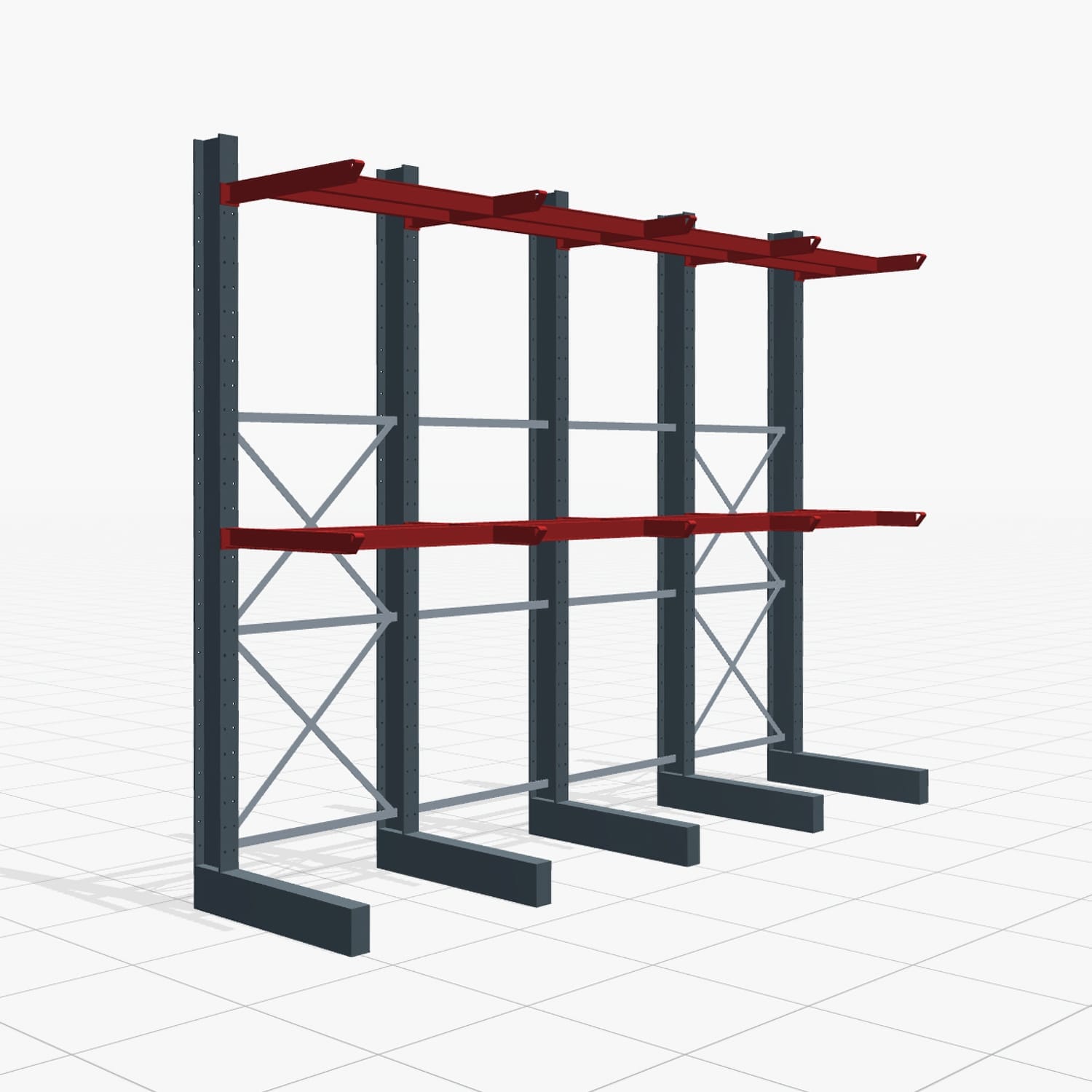 Rayonnages cantilever pour chariot KSX 2000, H : 3 000 mm, l : 4110 mm, longueur de bras : 800 mm, utilisation unilatérale