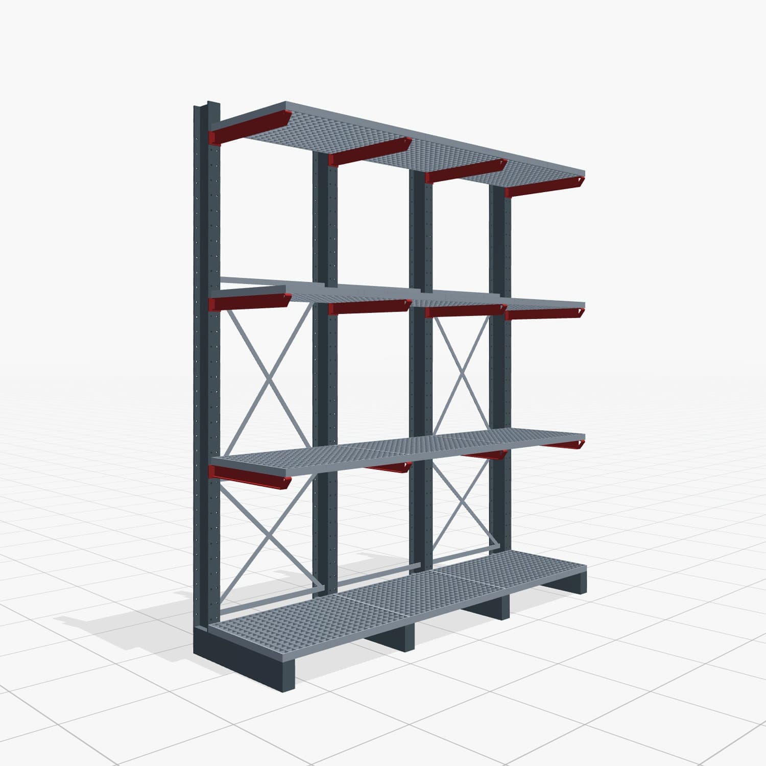 Draagarmstellingen heftruckbediend KSX 2000, H: 3.500 mm, B: 3100 mm, armlengte: 800 mm, eenzijdig gebruik