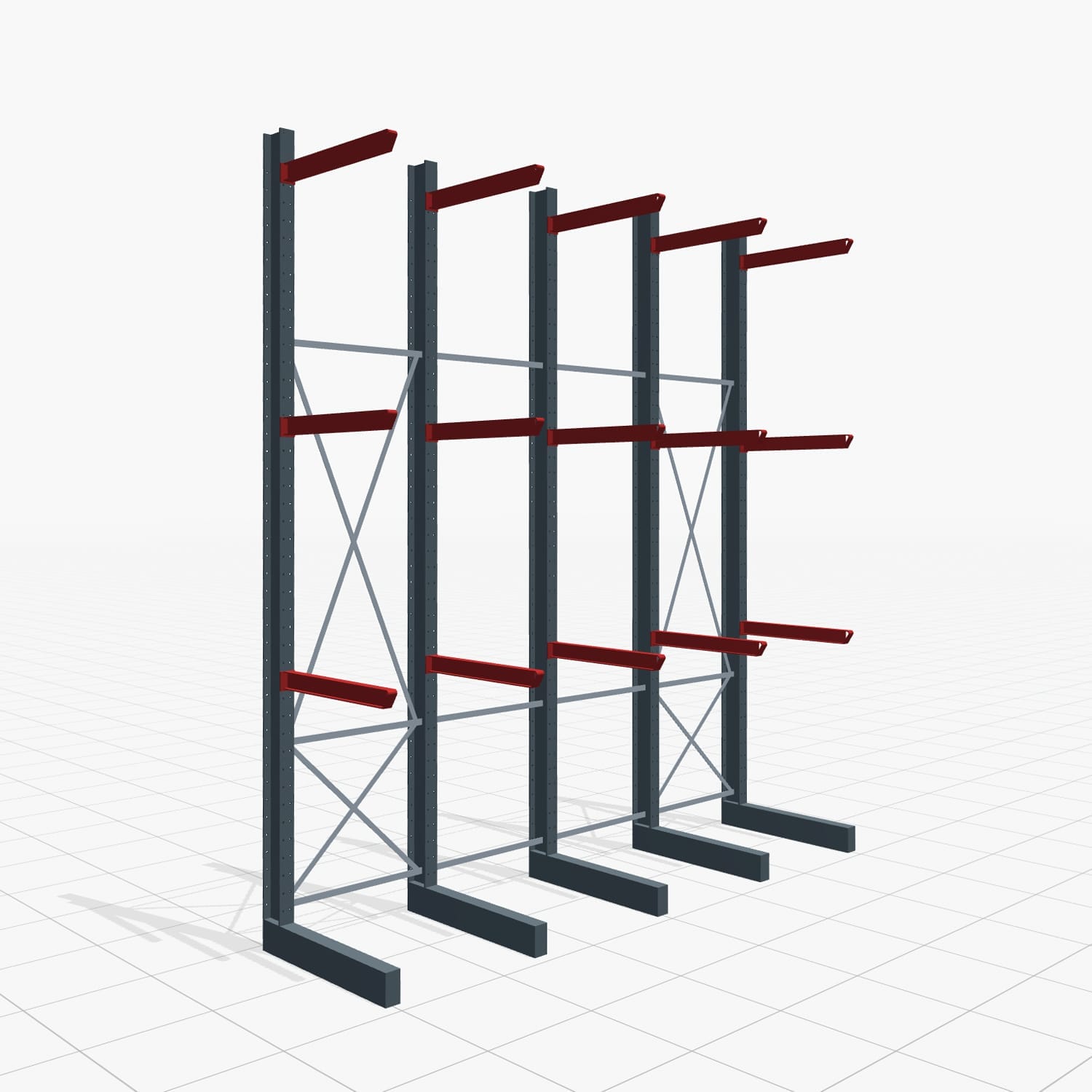 Draagarmstellingen heftruckbediend KSX 2000, H: 4.500 mm, B: 4110 mm, Armlengte: 1.000 mm, enkelzijdig gebruik
