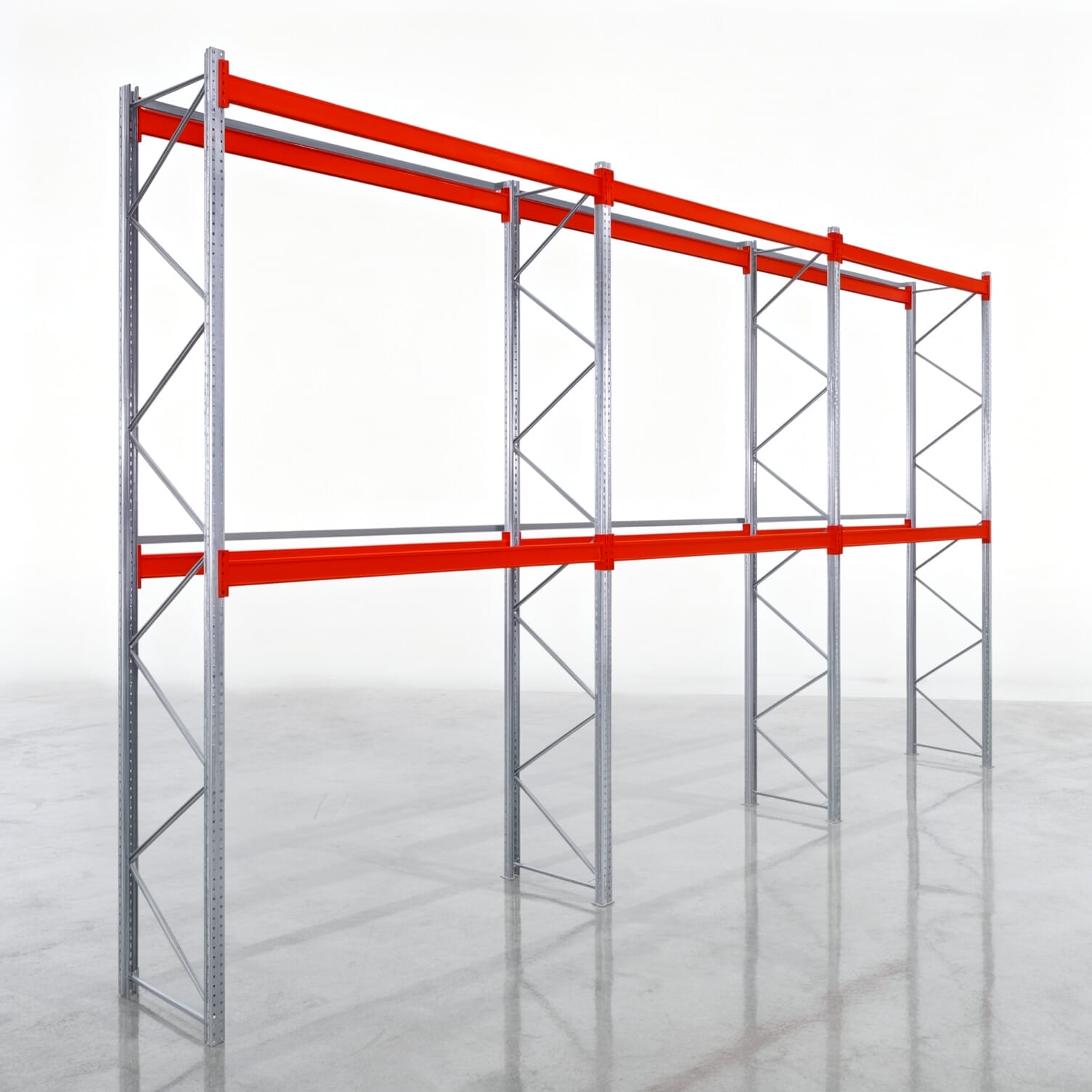 Rayonnages à palettes PRX 1000, europalette, H : 4.600 mm, l : 8.500 mm, poids de palette : 1.250 kg, emplacements palettes : 27