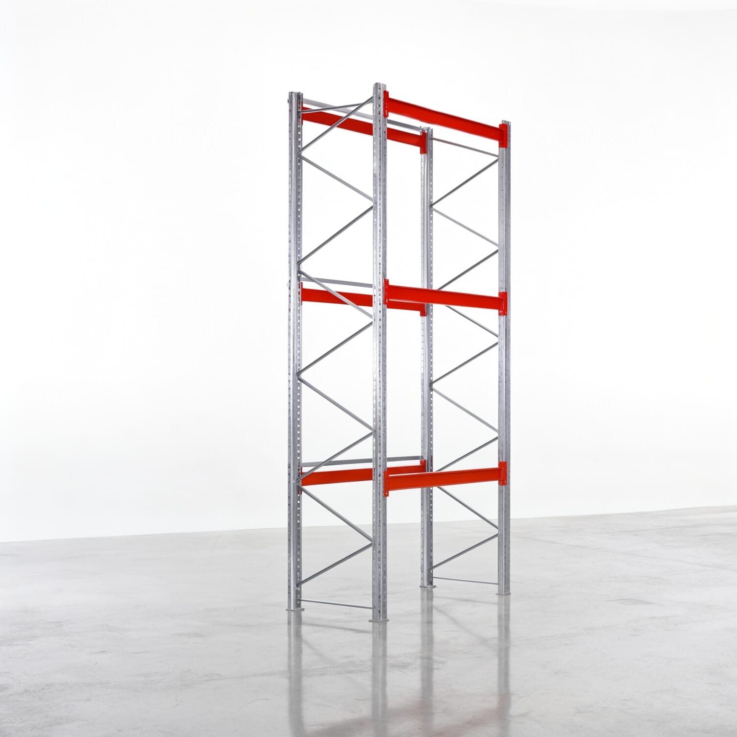 Rayonnages à palettes PRX 1000, palette Europe, H : 5.600 mm, L : 2.000 mm, poids palette : 1.000 kg, emplacements palettes : 8