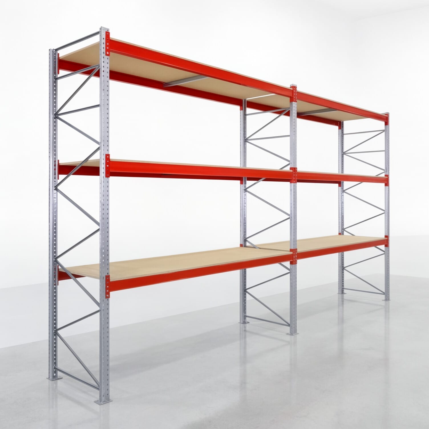 Rayonnages à palettes PRX 1000, palette Europe, H : 4.100 mm, L : 7.500 mm, poids de palette : 750 kg, emplacements palettes : 32