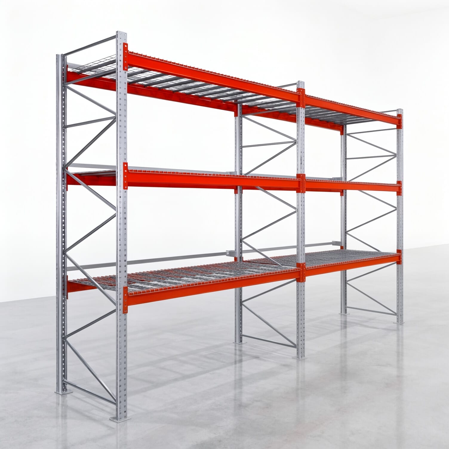 Rayonnages à palettes PRX 1000, palette Europe, H : 3.600 mm, L : 5.700 mm, poids de palette : 750 kg, emplacements palettes : 24