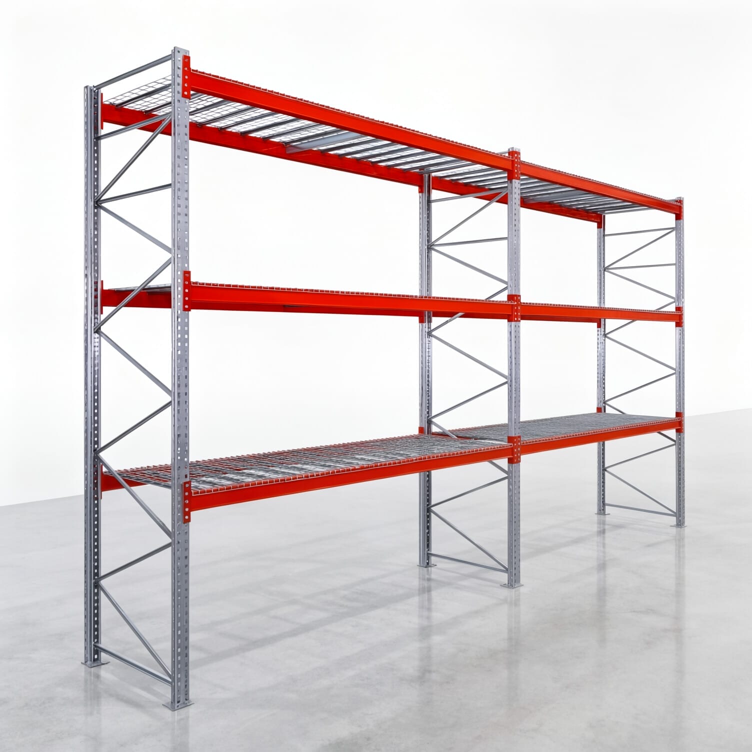 Rayonnages à palettes PRX 1000, Europalette, H : 4.100 mm, L : 7.500 mm, poids de palette : 500 kg, emplacements palettes : 32