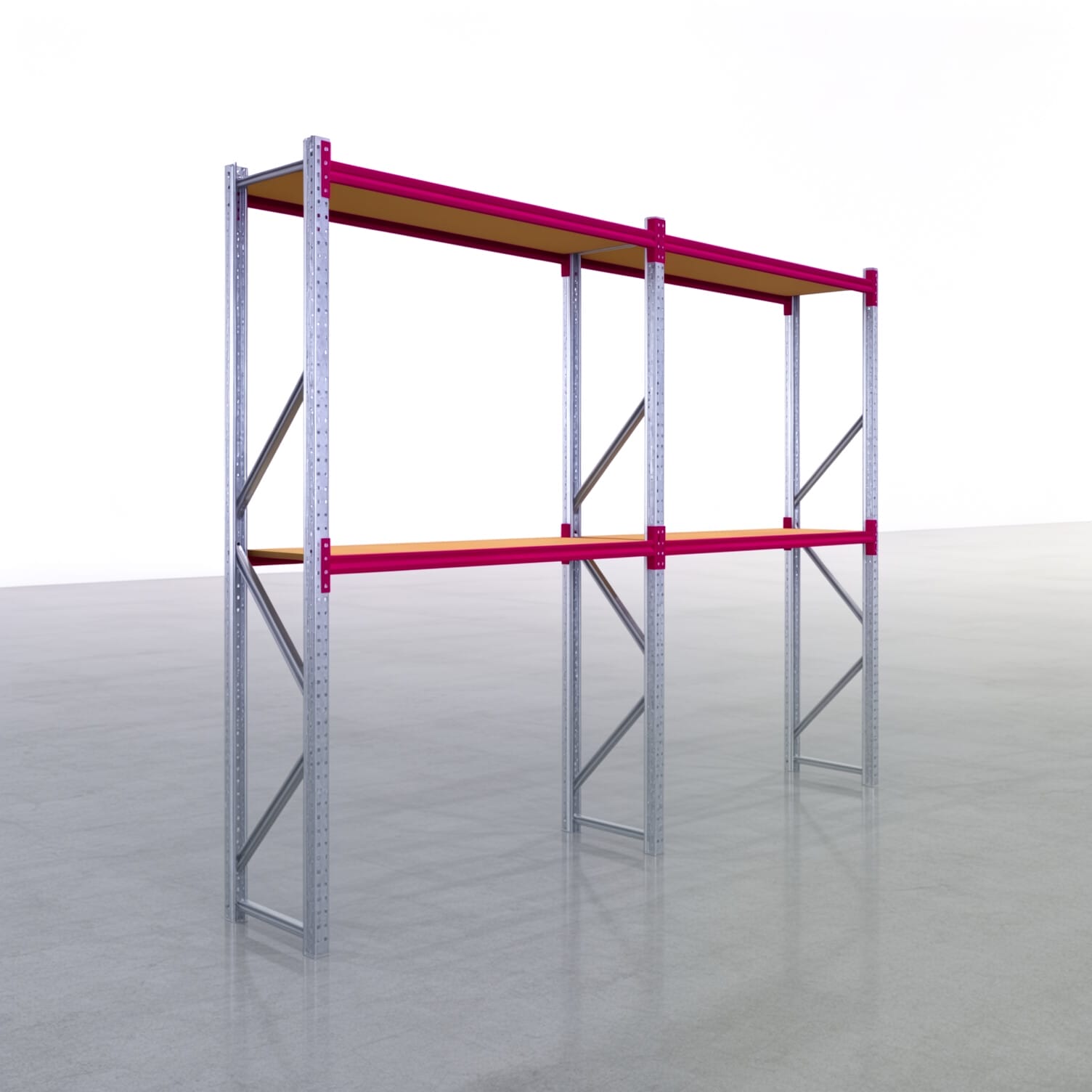 Rayonnages de stockage WSX 5000, H : 3.000 mm, L : 4.177 mm mm, P : 600 mm, niveaux : 3, largeur de travée : 2.000 mm, support : panneau aggloméré