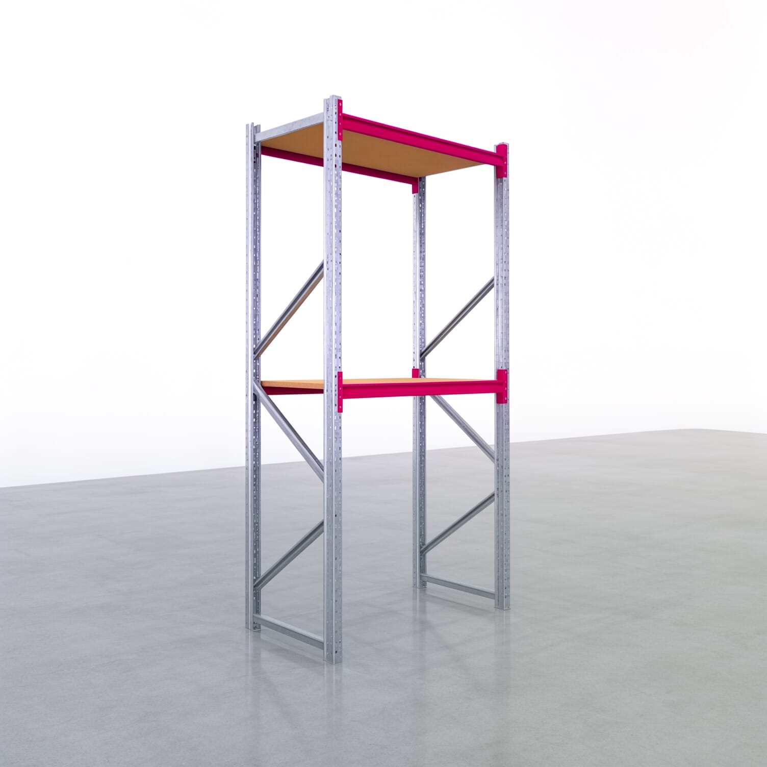 Magazijnstellingen WSX 5000, H: 3.000 mm, B: 1.626 mm mm, D: 800 mm, Niveaus: 3, Vakbreedte: 1.500 mm, Oplegging: spaanplaat