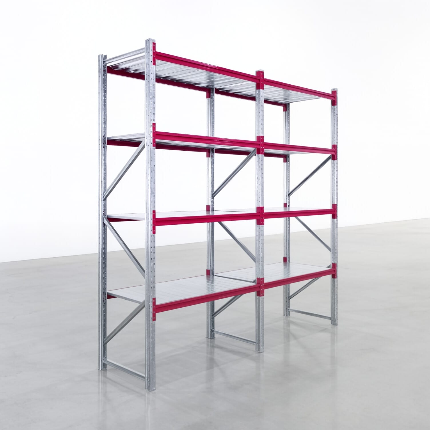 Magazijnstellingen WSX 5000, H: 3.000 mm, B: 3.187 mm mm, D: 800 mm, niveaus: 5, vakbreedte: 1.500 mm, oplegging: stalen legbord