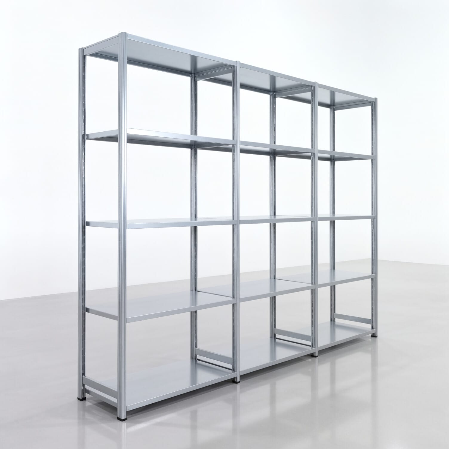 Rayonnages métalliques FBX 4000, H: 2.250 mm, L : 3.023 mm mm, P: 500 mm, niveaux : 5