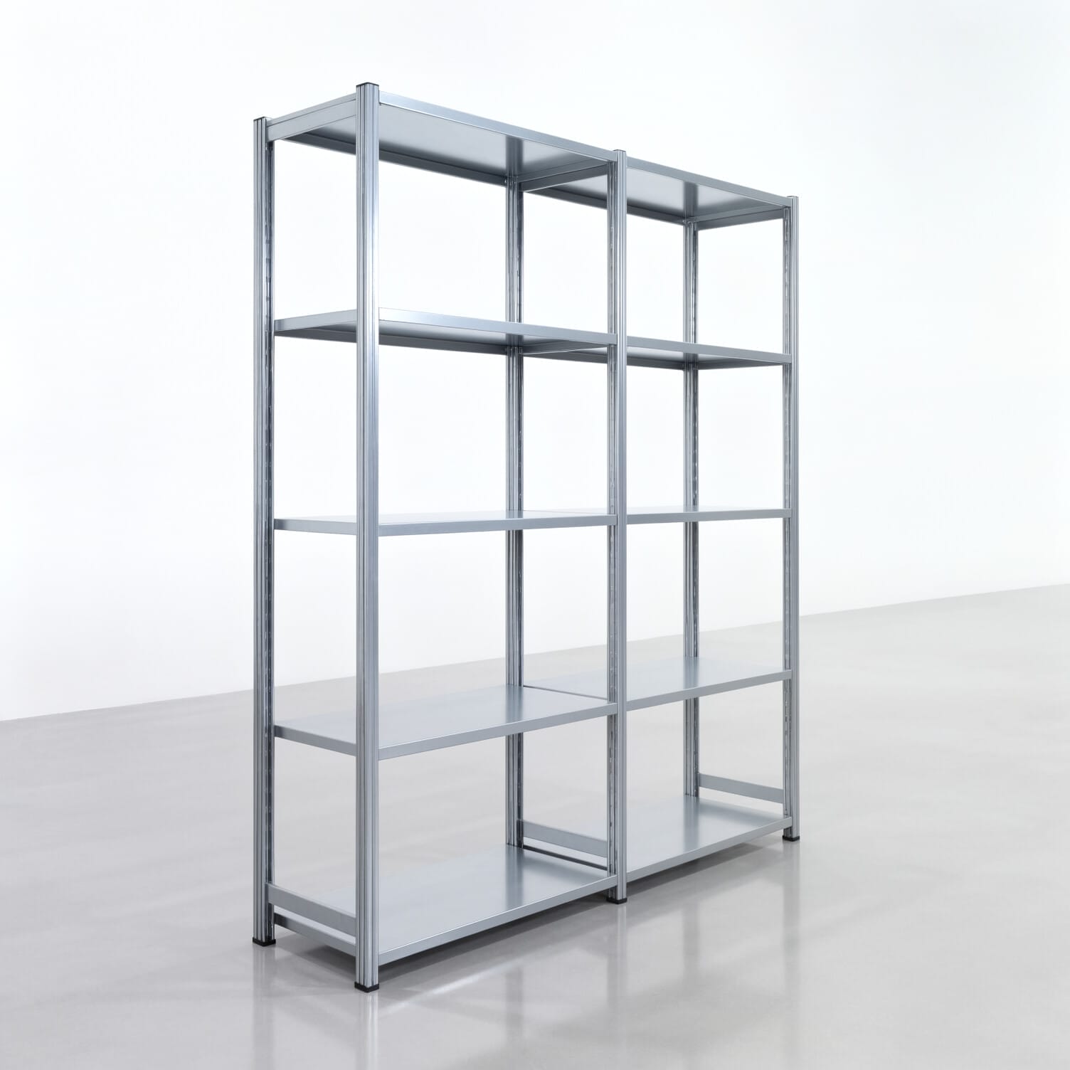 Rayonnages métalliques FBX 4000, H : 2.250 mm, L : 2.026 mm mm, P : 500 mm, niveaux : 5