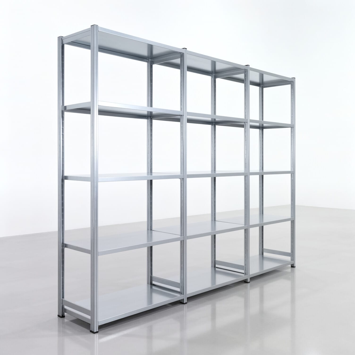 Rayonnages métalliques FBX 4000, H : 2.250 mm, L : 3.023 mm mm, P : 500 mm, Niveaux : 5