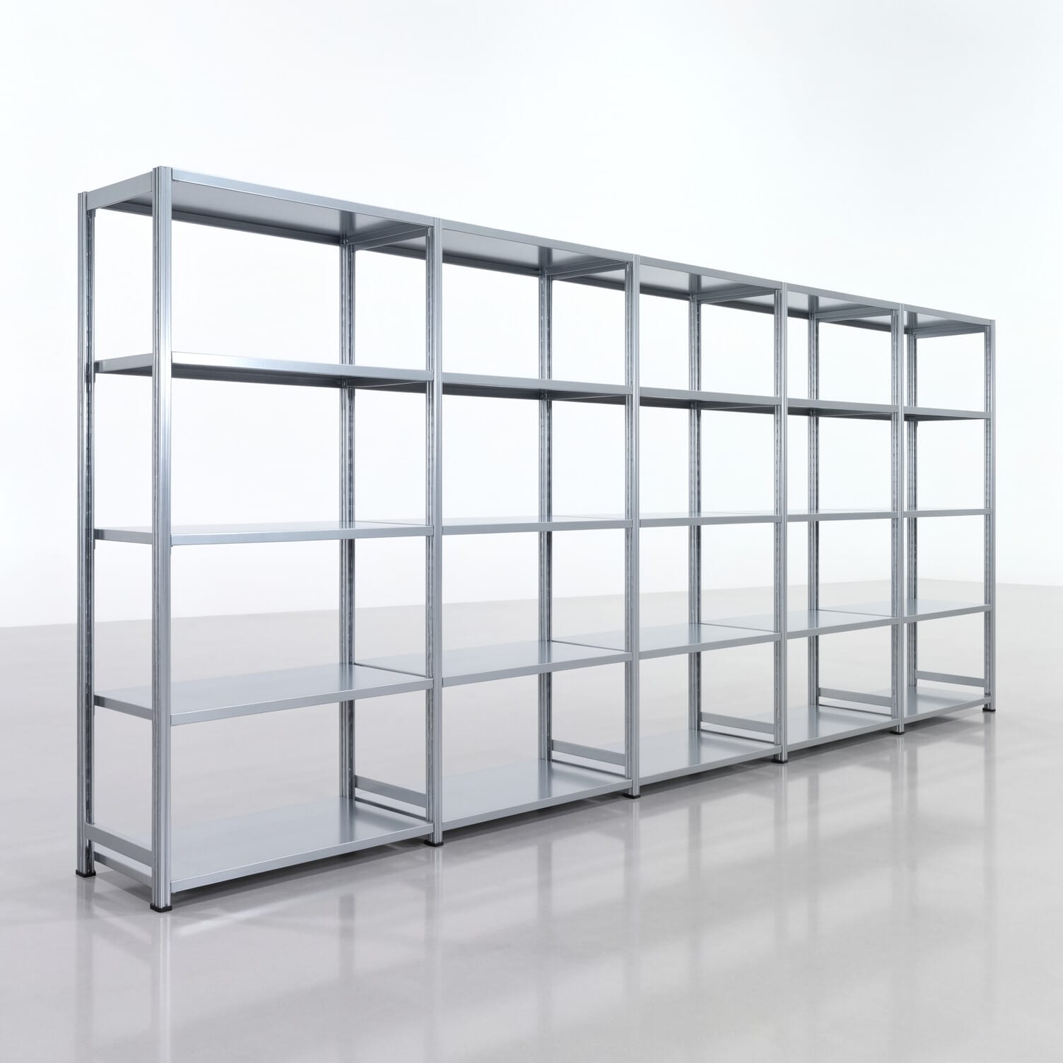 Legbordstelling FBX 4000, H: 2.000 mm, B: 5.017 mm mm, D: 500 mm, niveaus: 5