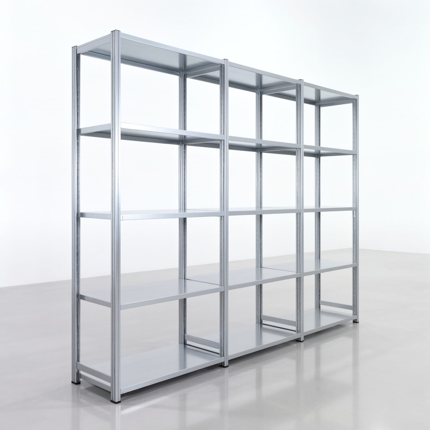 Rayonnages métalliques FBX 4000, H : 2.250 mm, B : 3.023 mm mm, T : 500 mm, niveaux : 5