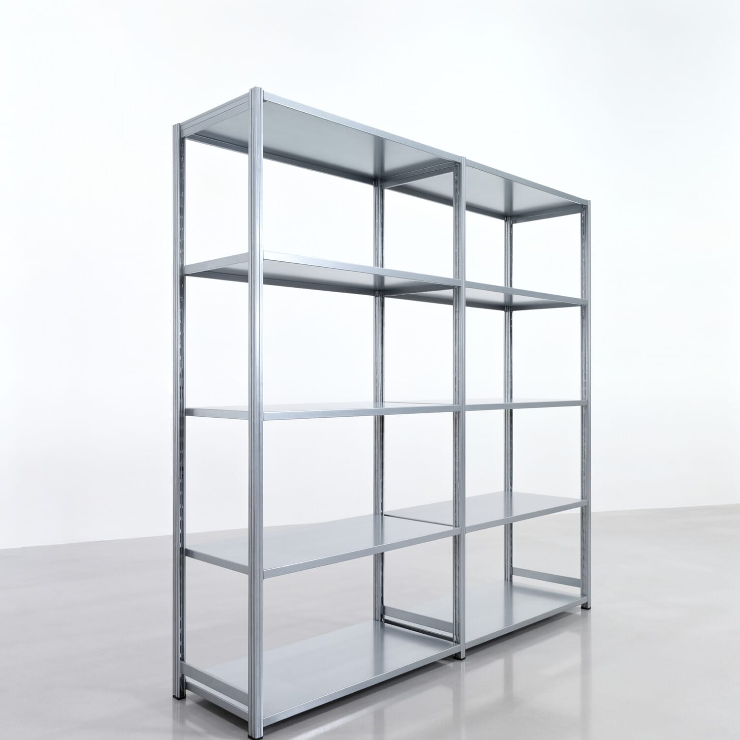 Rayonnages métalliques FBX 4000, H : 2.350 mm, L : 2.426 mm mm, P : 600 mm, niveaux : 5