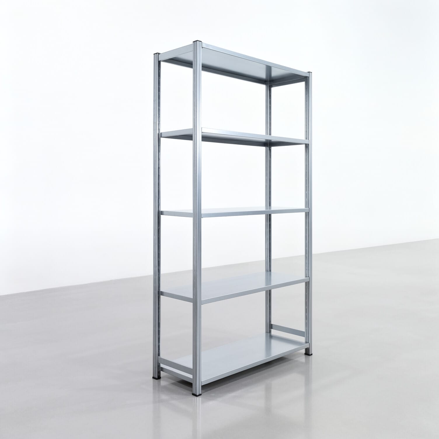 Rayonnages métalliques FBX 4000, H: 2.350 mm, L : 1.329 mm mm, P: 500 mm, Niveaux : 5