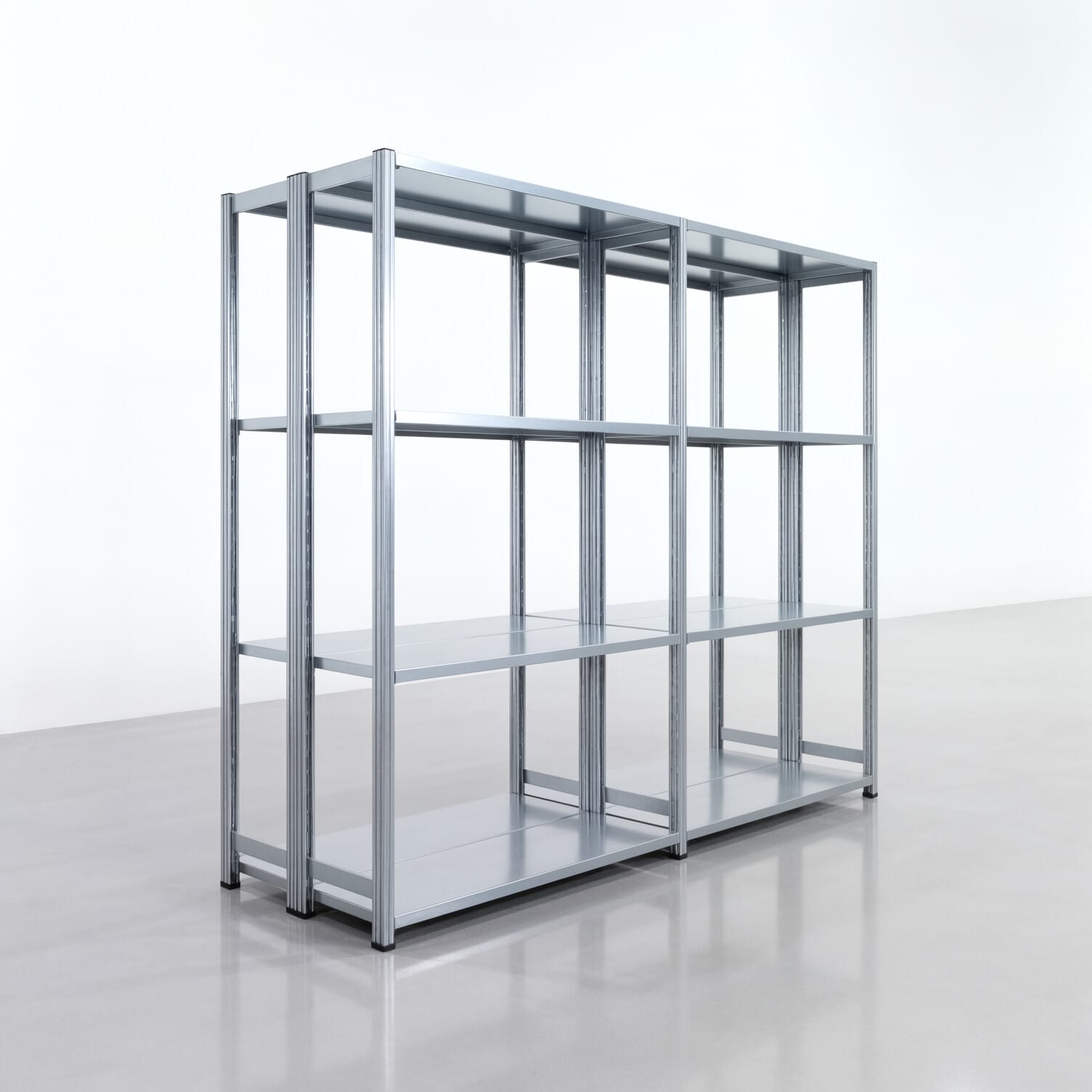 Rayonnages métalliques FBX 4000, H : 2 000 mm, L : 2 426 mm mm, P : 400 mm, Niveaux : 4