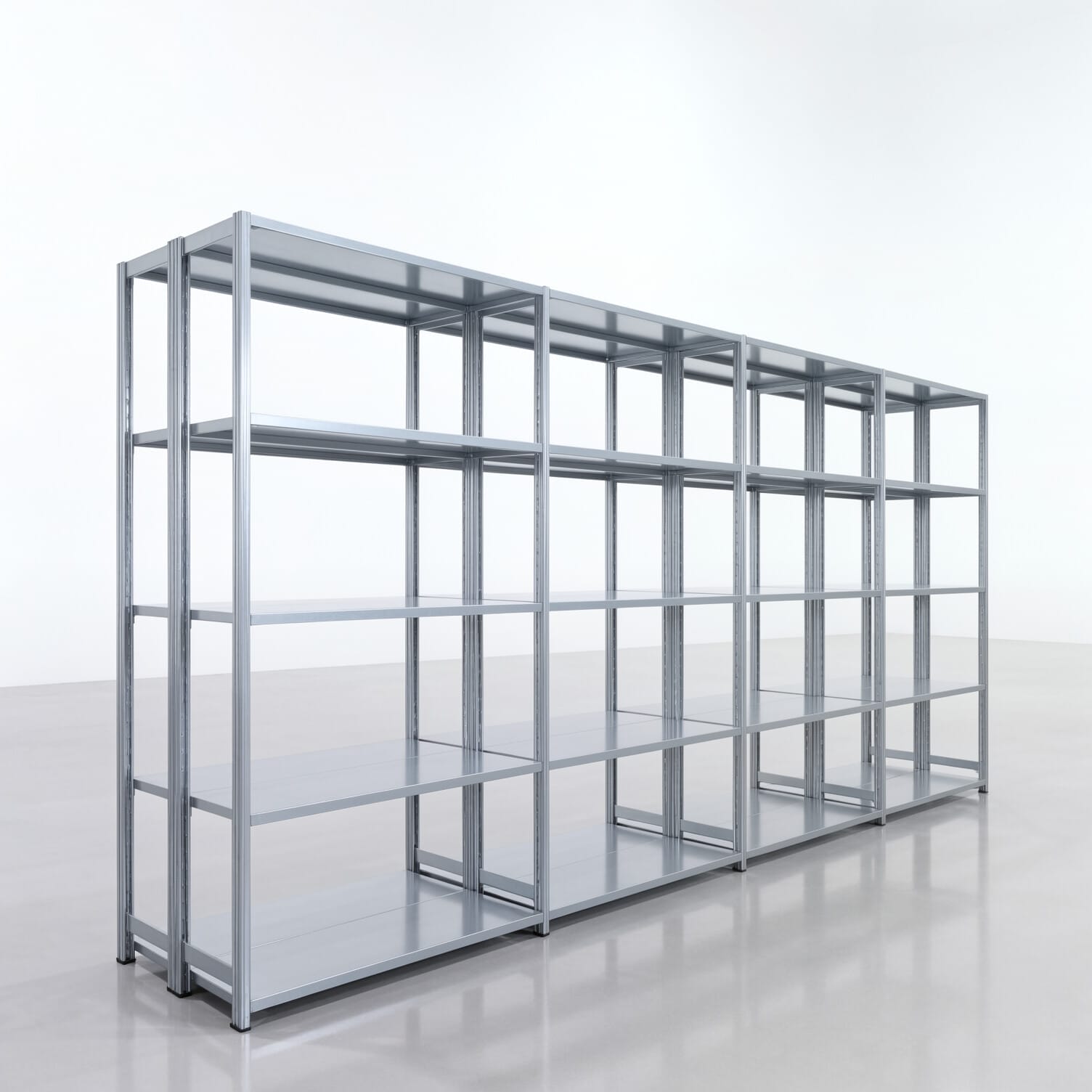 Rayonnages métalliques FBX 4000, H : 2.250 mm, L : 4.820 mm mm, P : 400 mm, Niveaux : 5