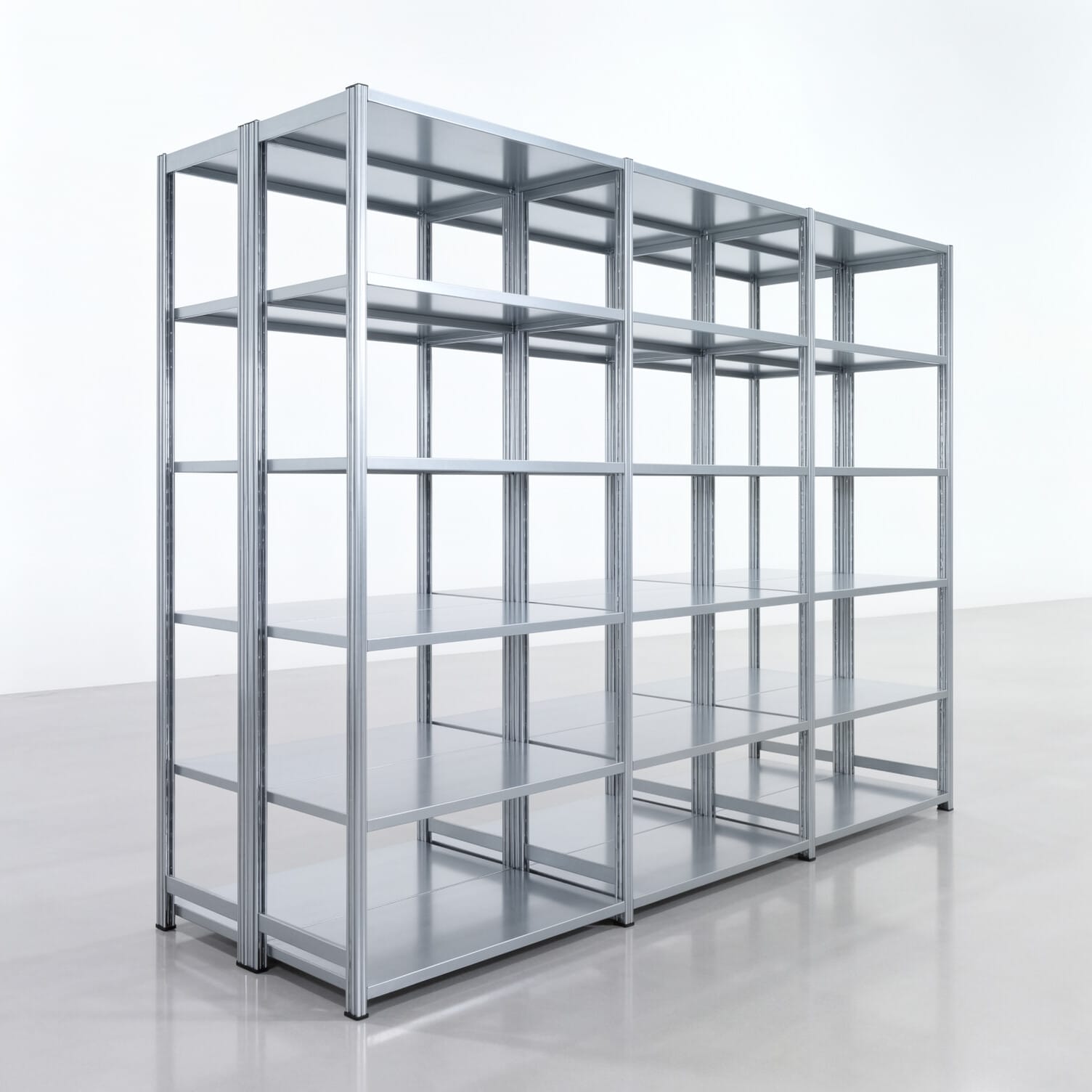 Rayonnages métalliques FBX 4000, H: 2.250 mm, L : 3.023 mm mm, P: 500 mm, Niveaux : 6