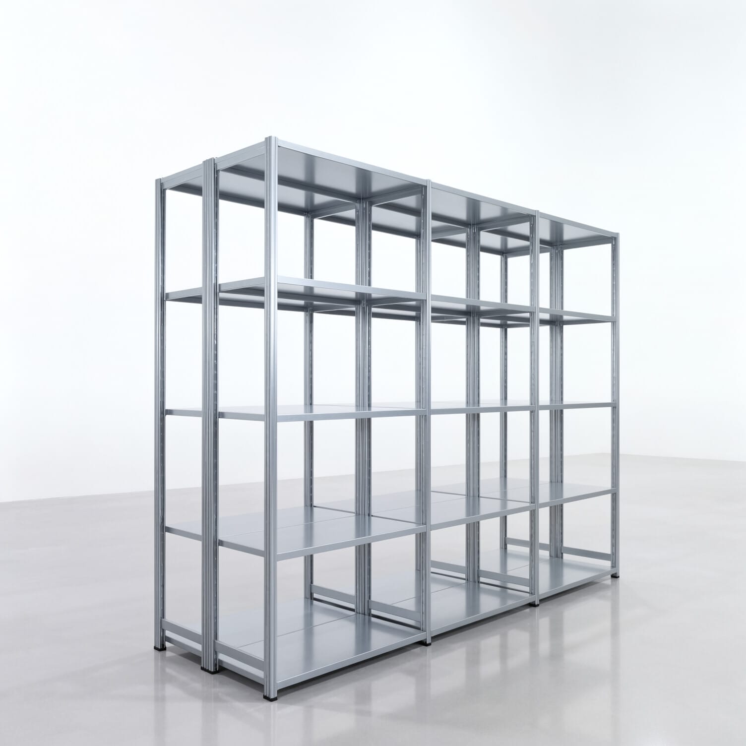 Rayonnages métalliques FBX 4000, H: 2.350 mm, L : 3.023 mm mm, P: 500 mm, Niveaux : 5