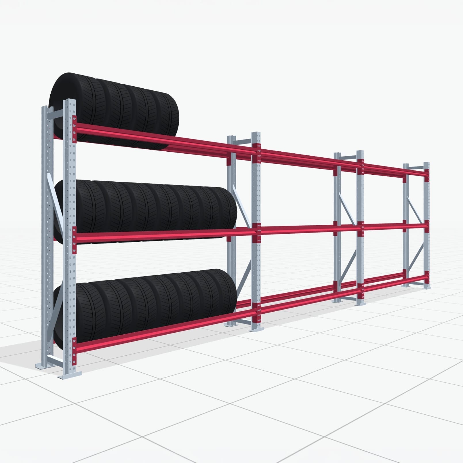 Bandenstellingen RSX 5000, H: 2.000 mm, B: 6.233 mm mm, D: 400 mm (13 - 15