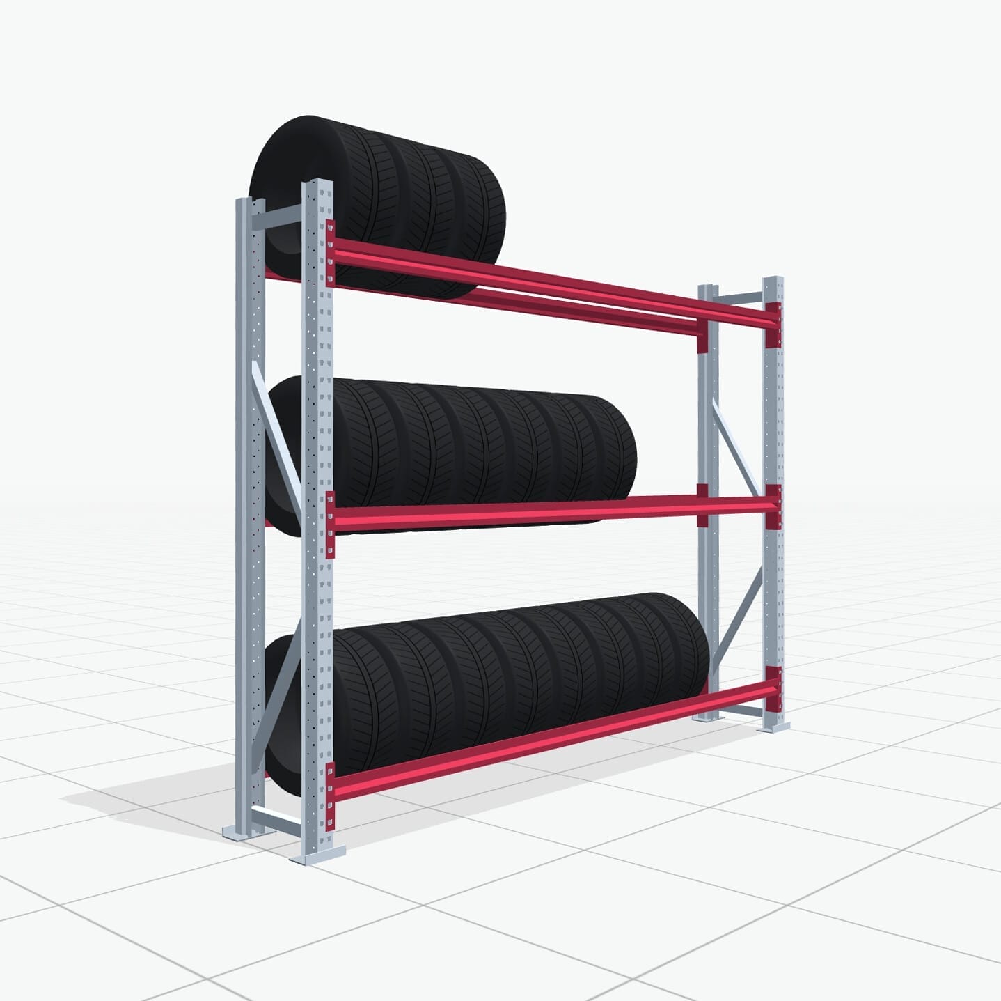 Bandenstellingen RSX 5000, H: 2.000 mm, B: 2.616 mm mm, D: 400 mm (13 - 15