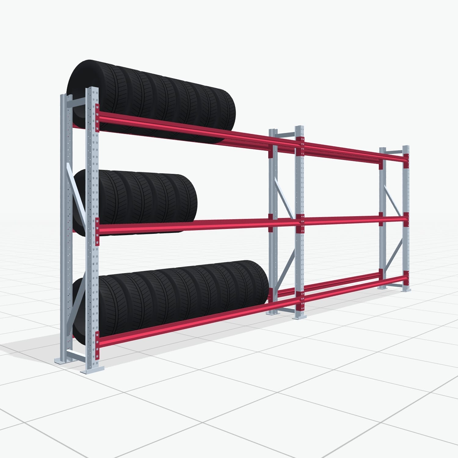 Bandenstellingen RSX 5000, H: 2.000 mm, B: 5.167 mm mm, D: 400 mm (13 - 15