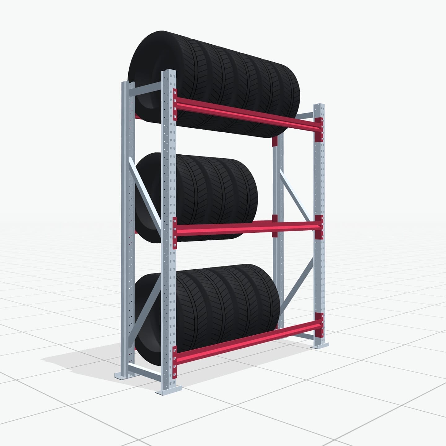 Bandenstellingen RSX 5000, H: 2.000 mm, B: 1.626 mm mm, D: 500 mm (16 - 18